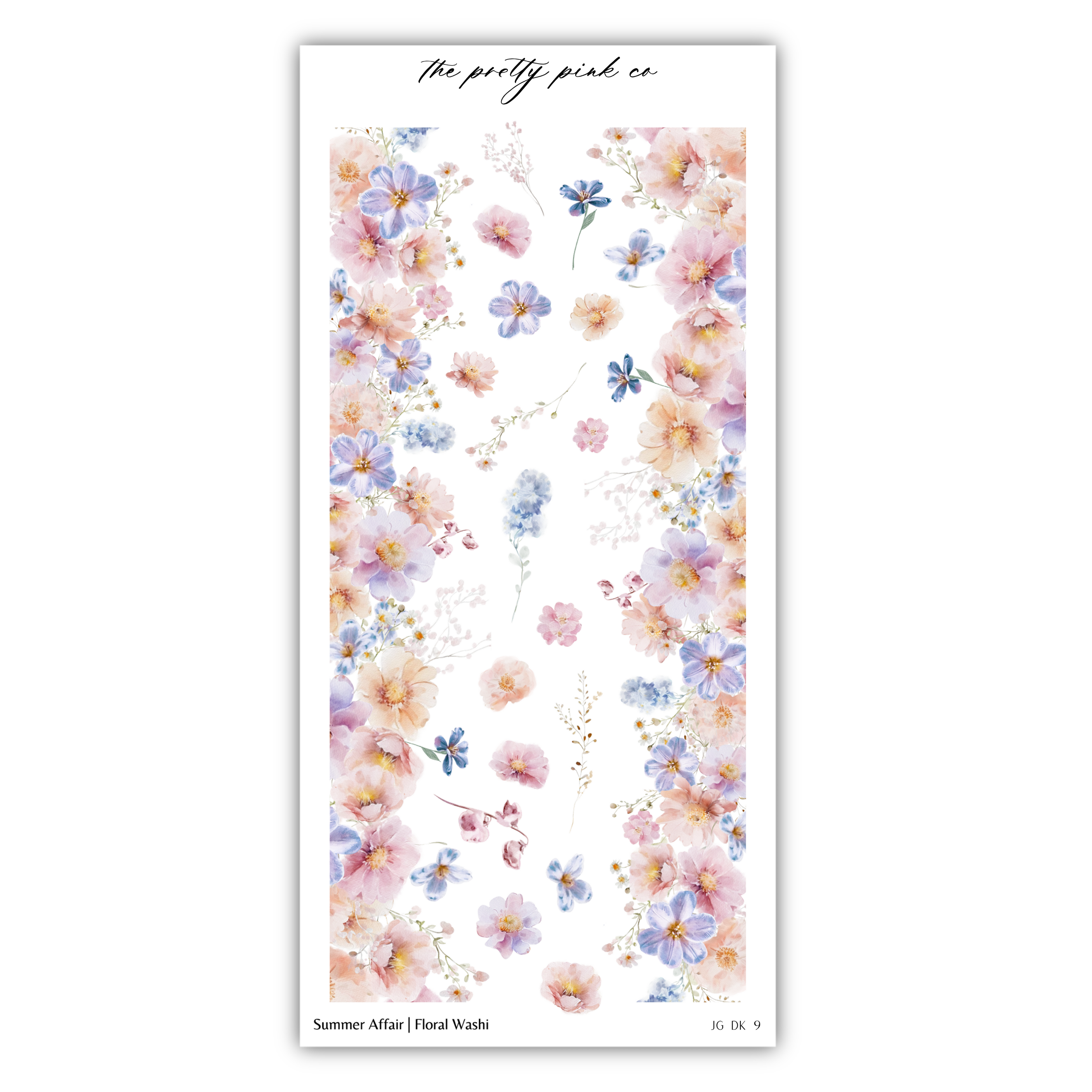 a sheet of paper with flowers on it