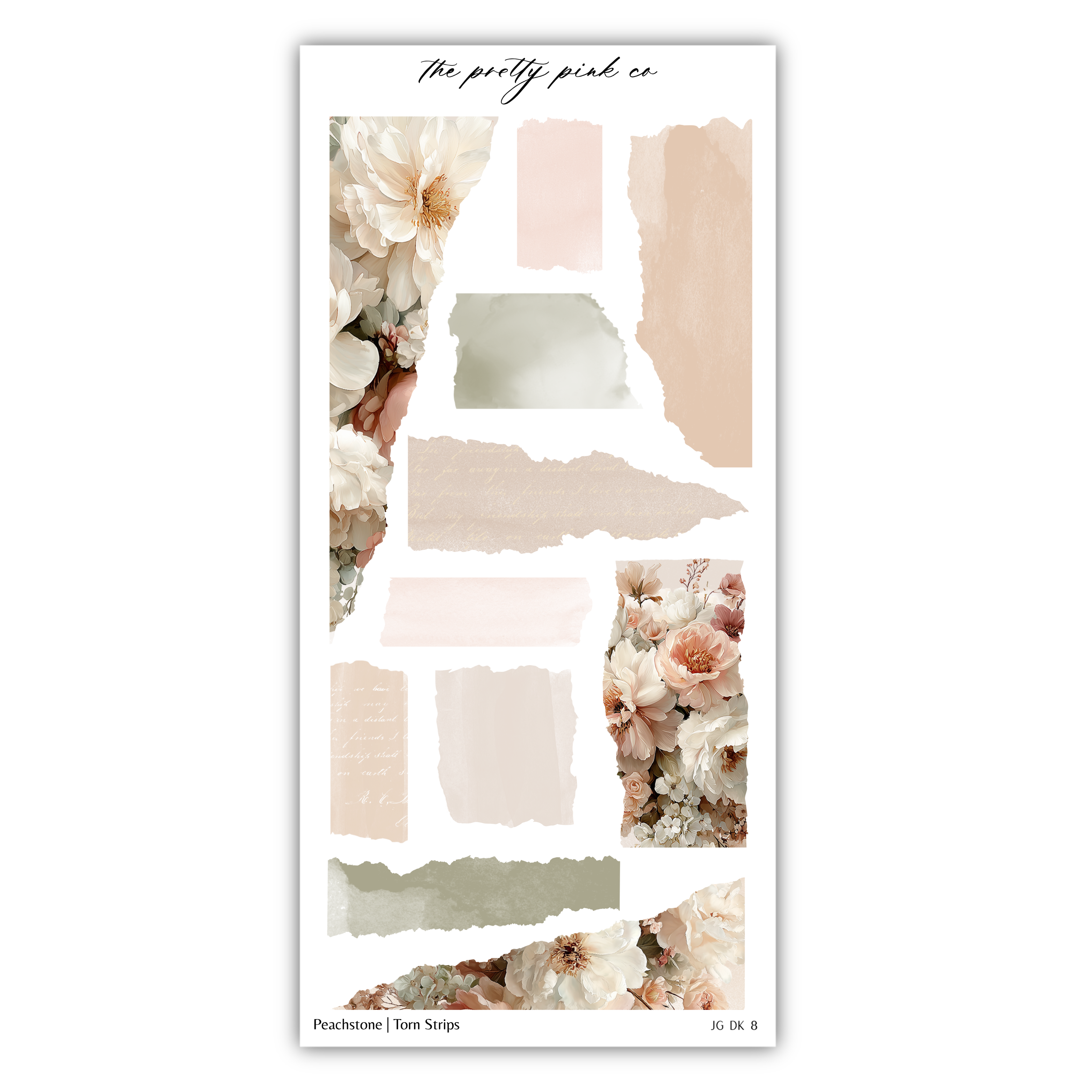 The image is a collage of various floral and abstract elements, including flowers and torn paper pieces, arranged in a visually appealing manner.