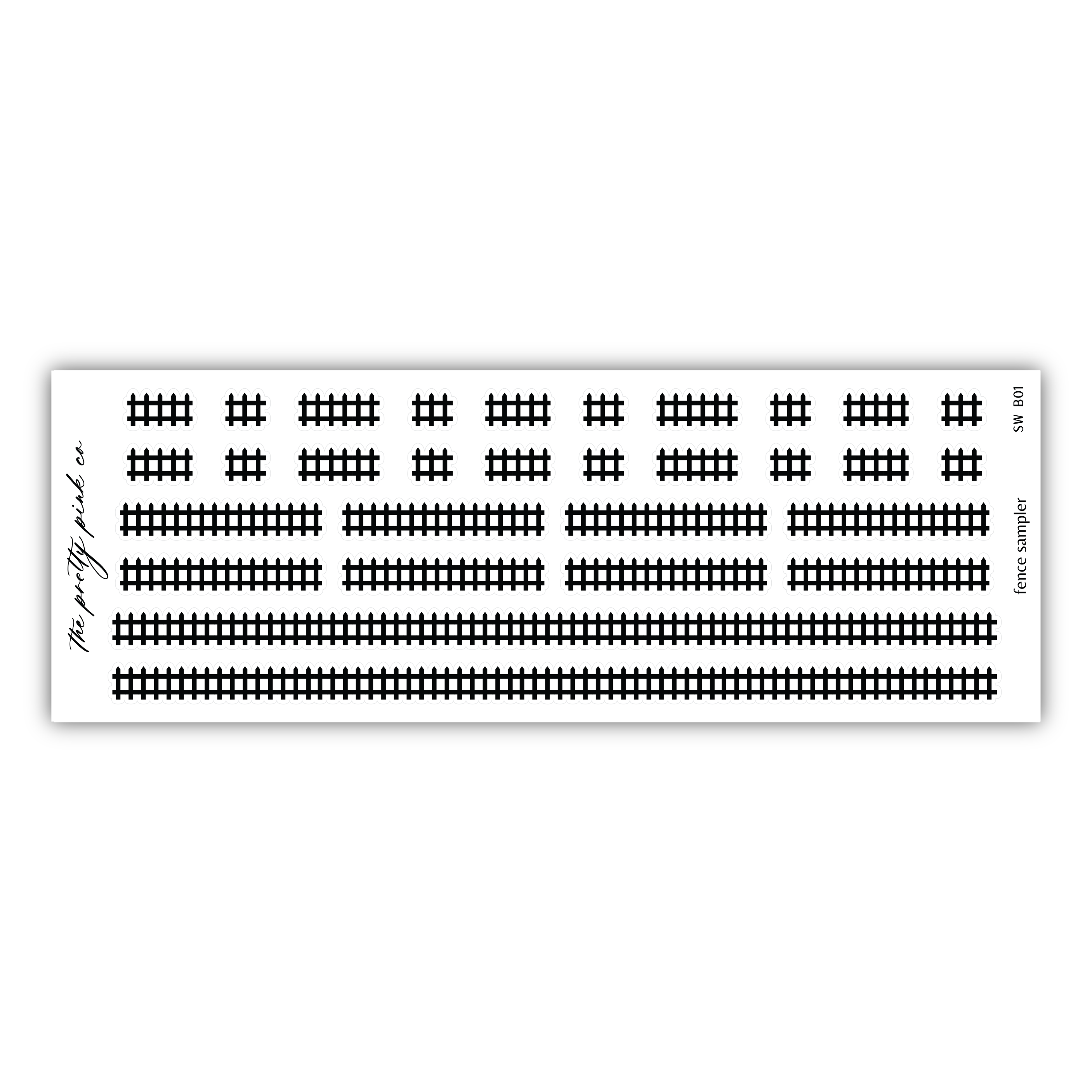 a white sticker with black dots on it