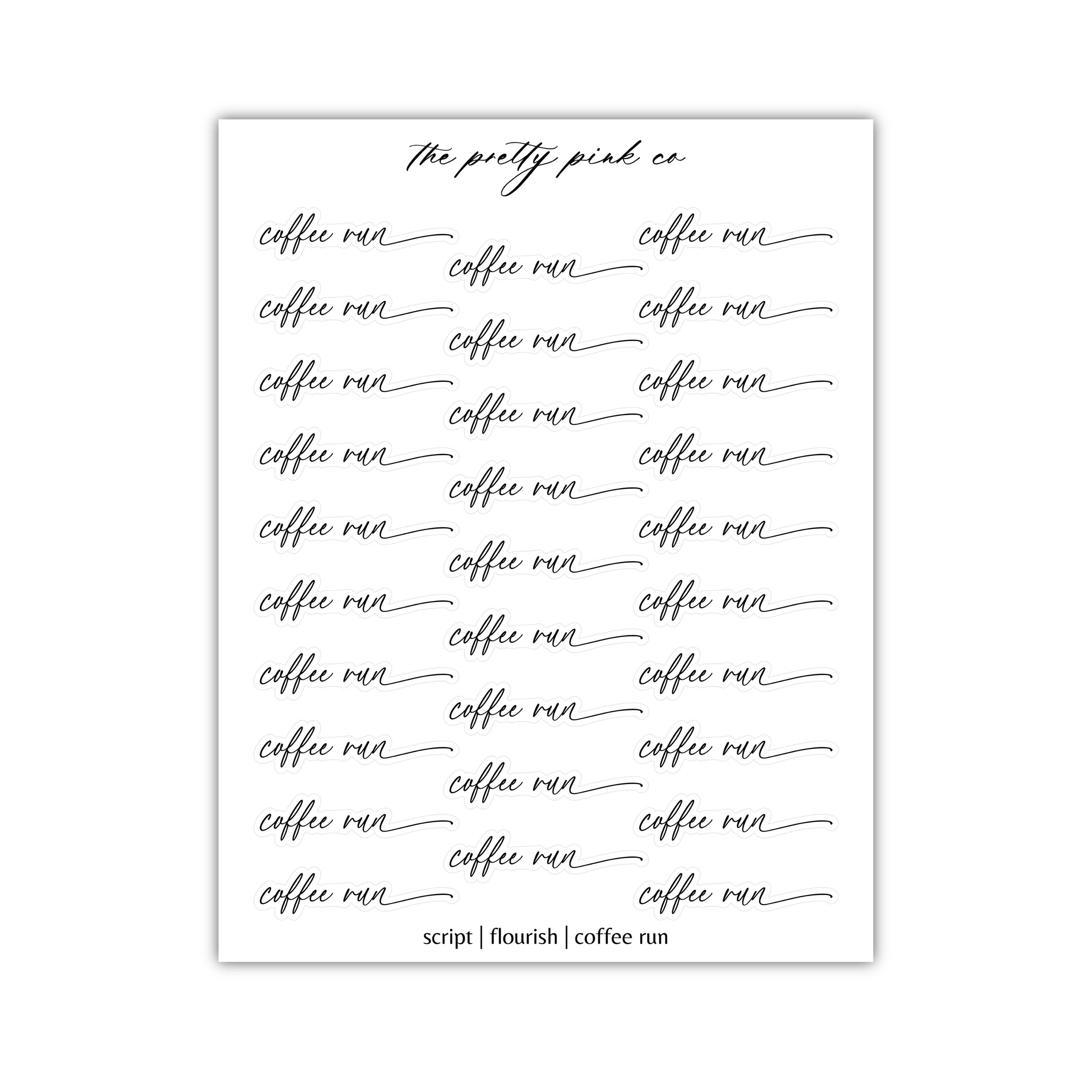 a sheet of paper with a calligraphy pattern on it