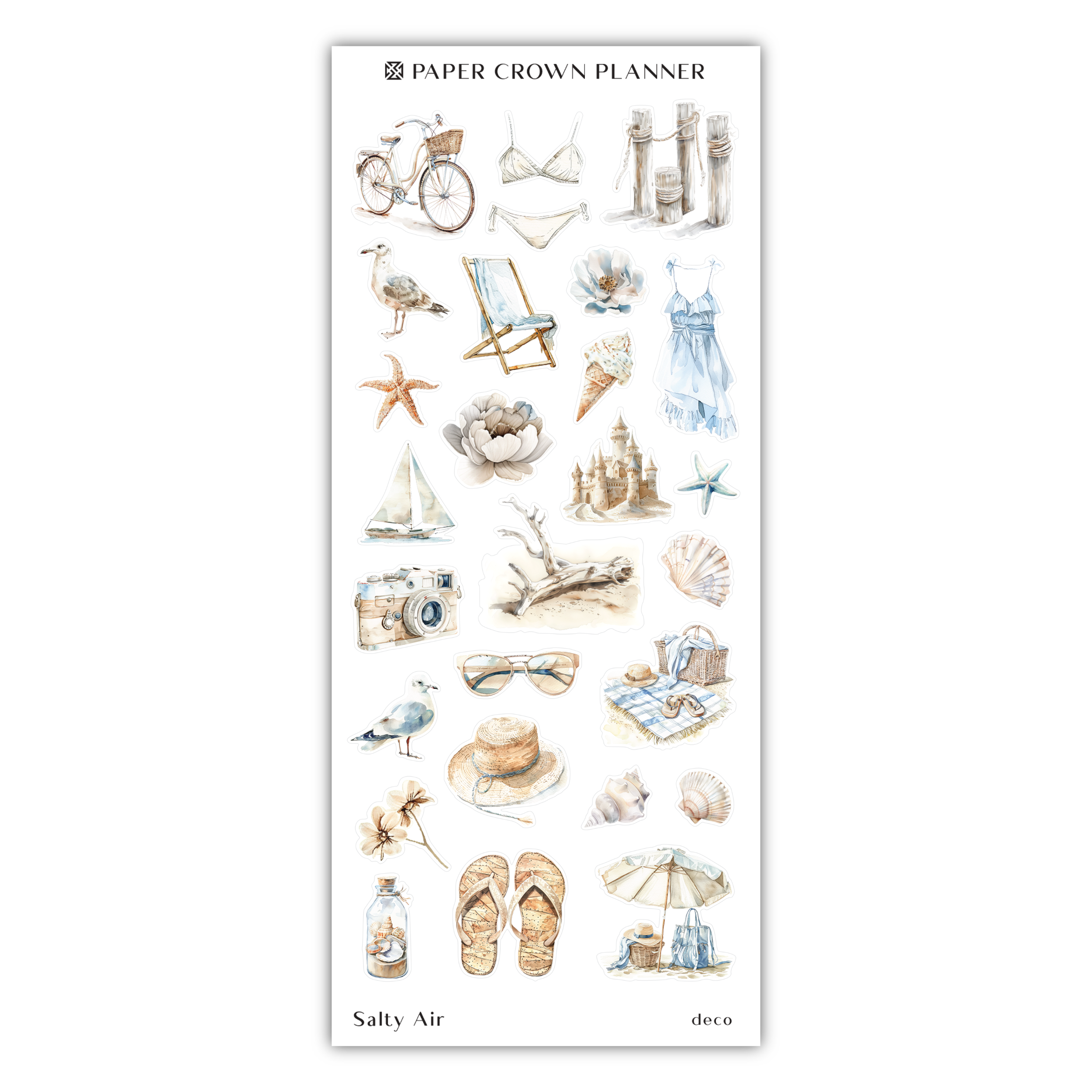 a sticker with a picture of a beach scene