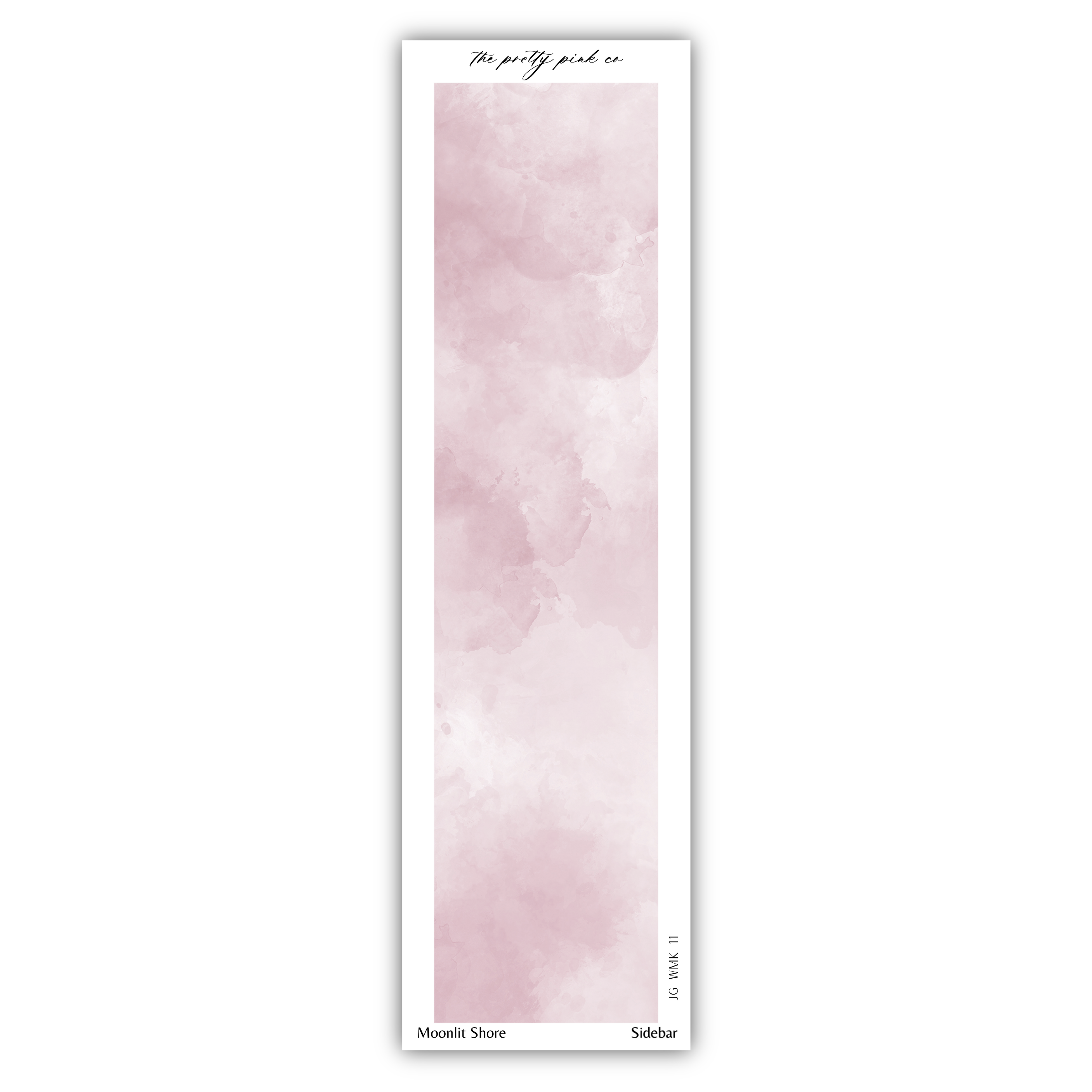 a bookmark with a pink watercolor background
