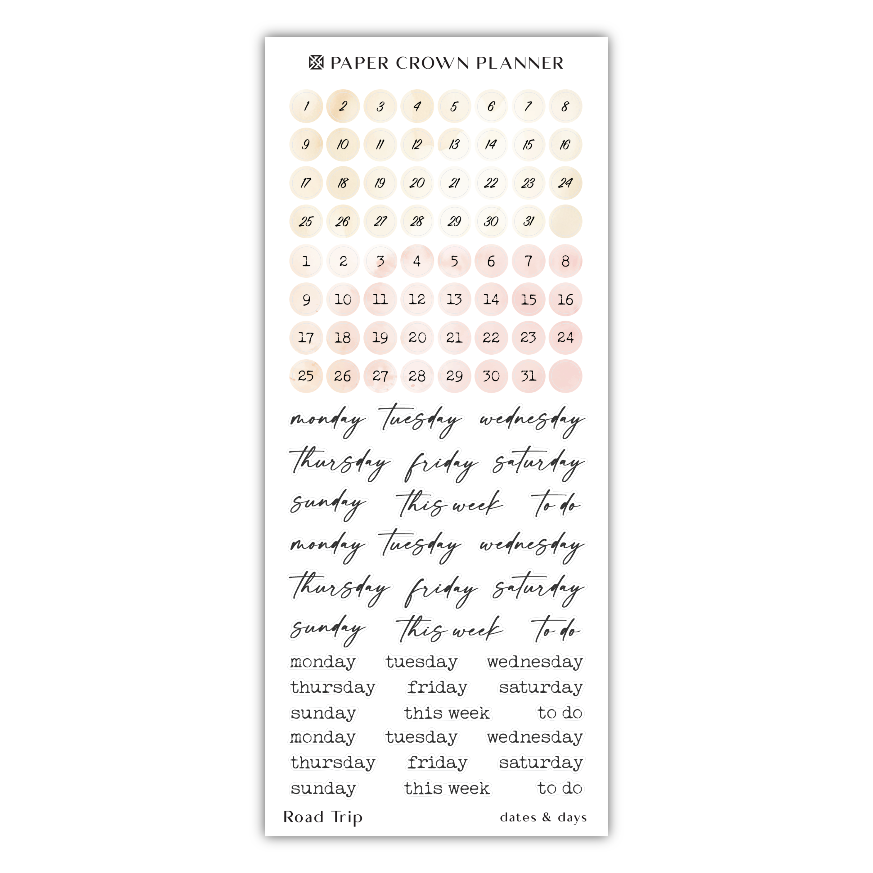 a sticker with a handwritten text on it