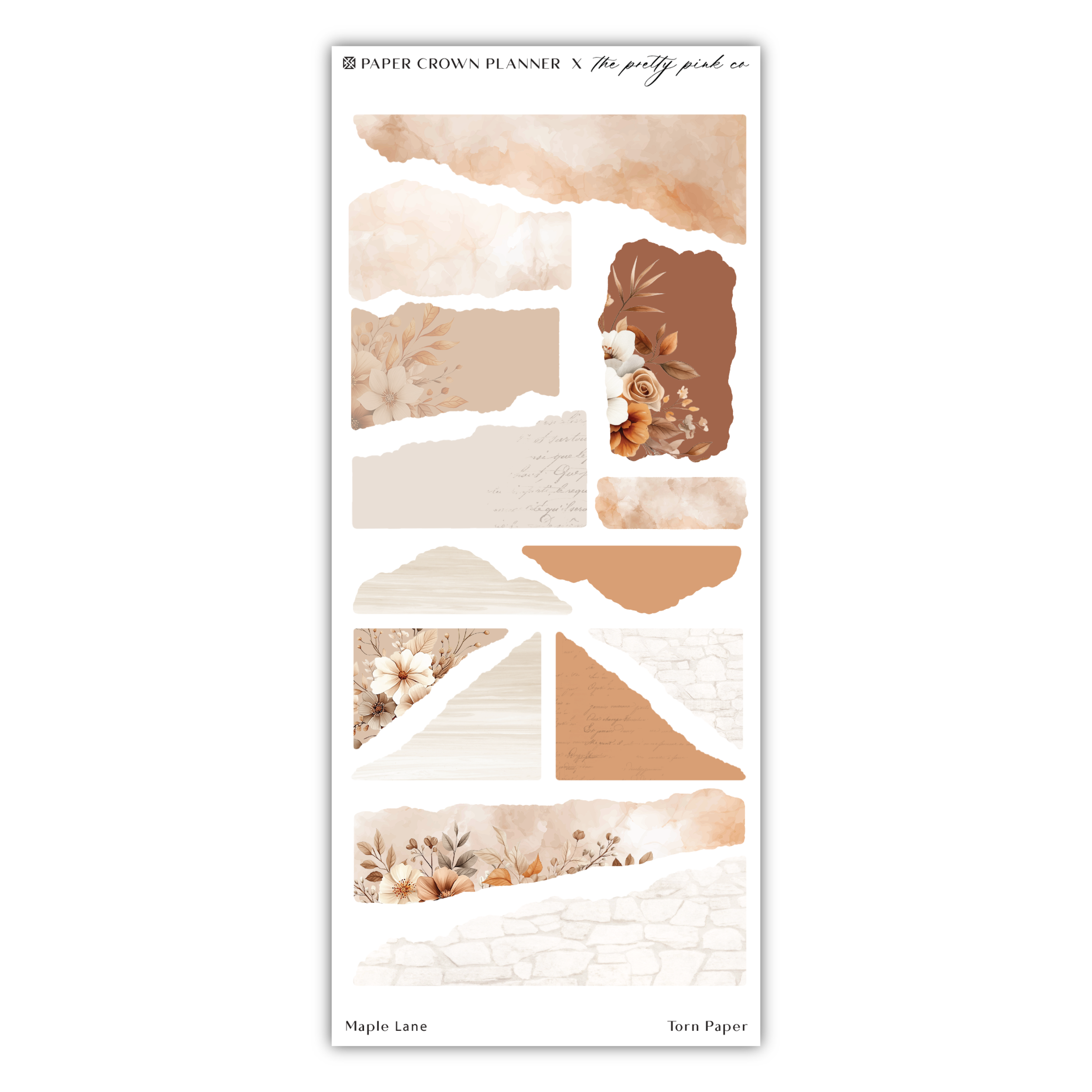 a sheet of paper with a bunch of flowers on it