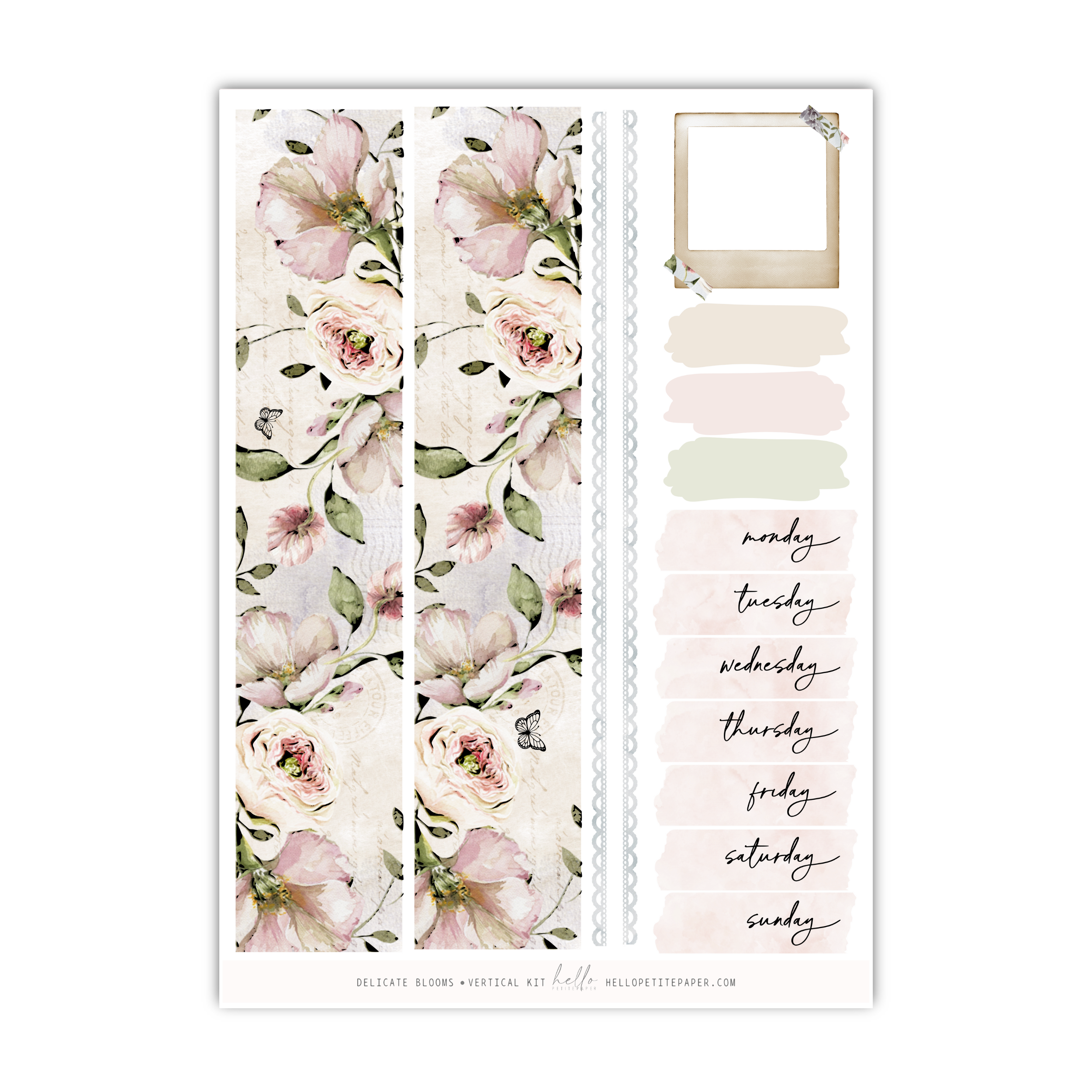 a bookmark with flowers and a window