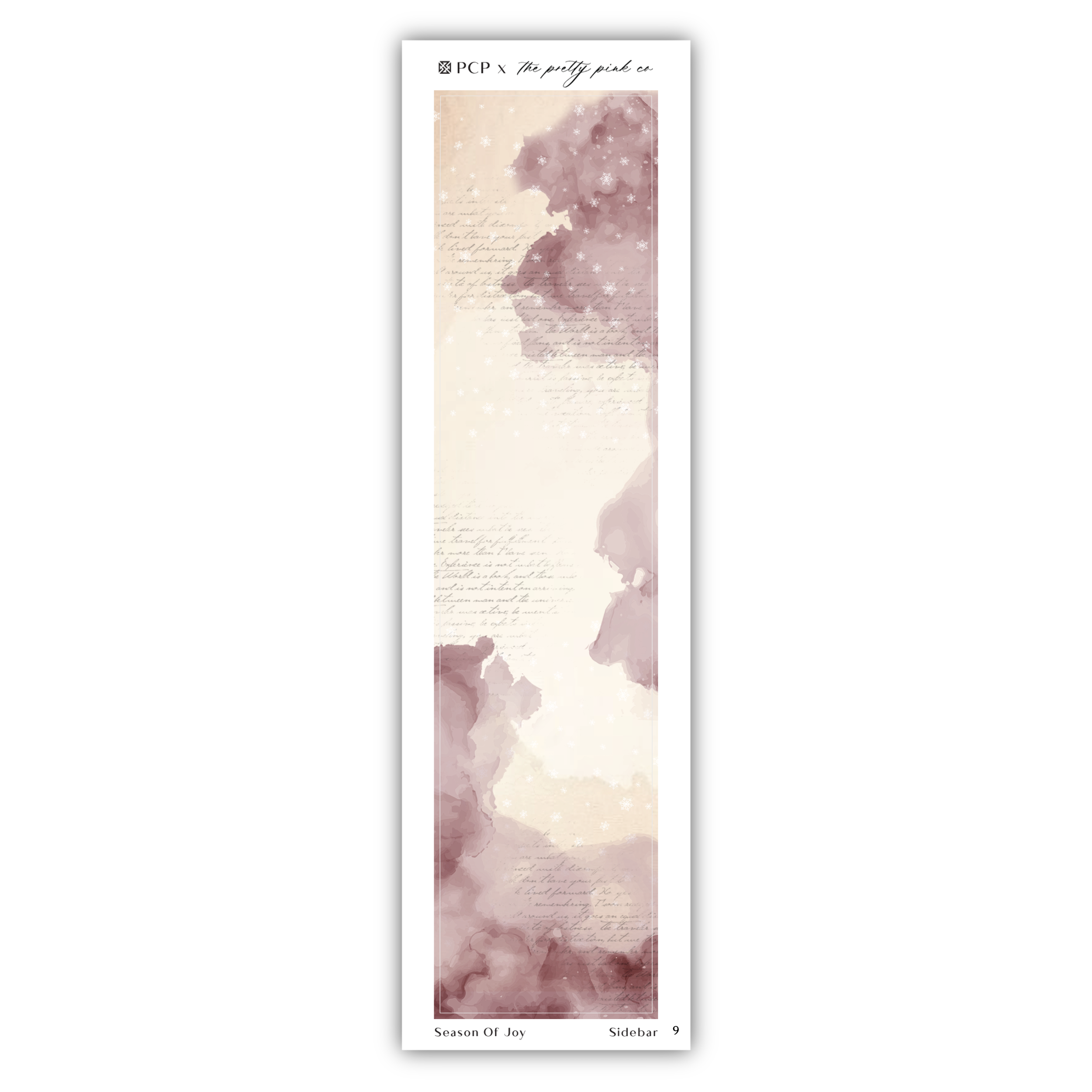 a bookmark with a watercolor painting of clouds and stars