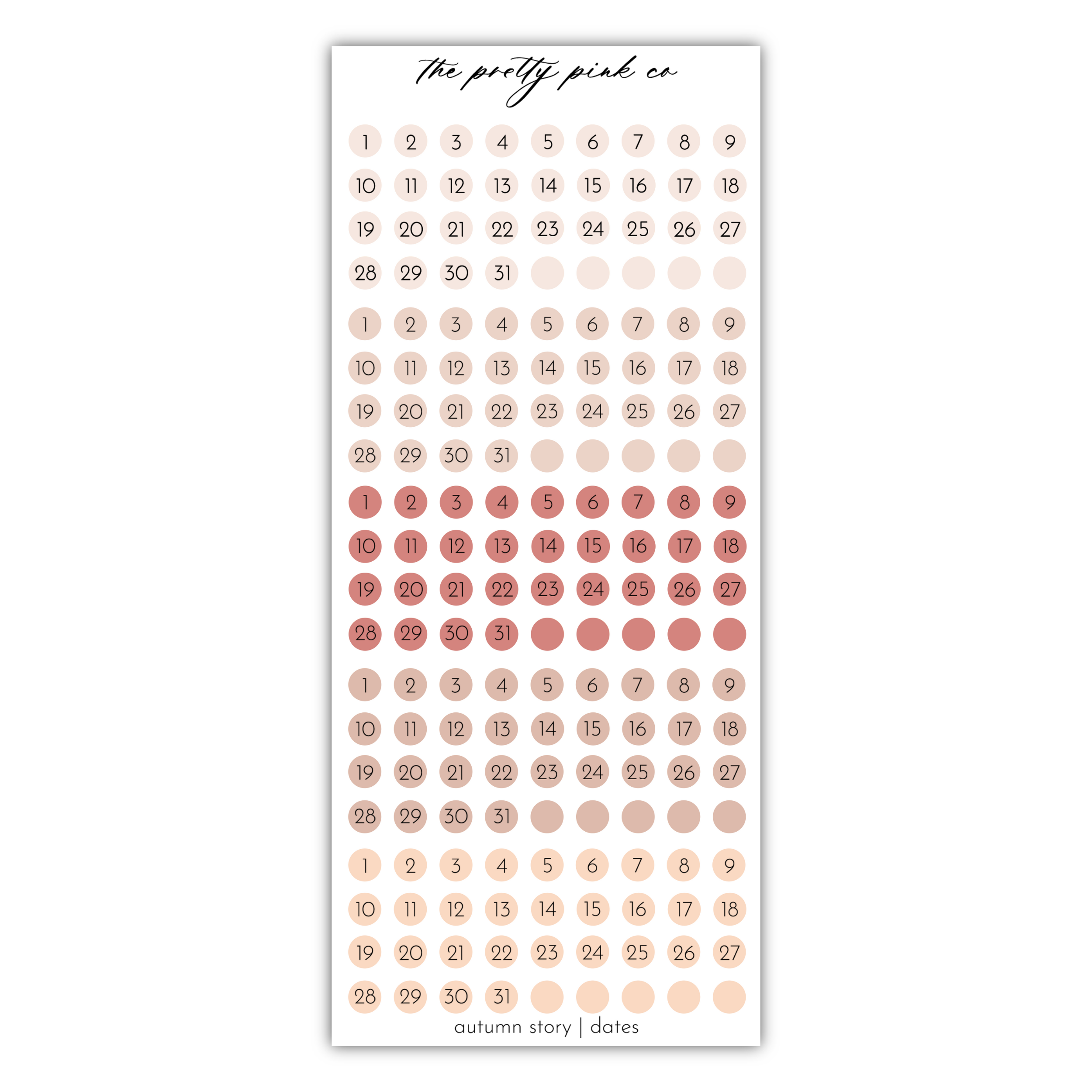 a planner sticker with circles and dots