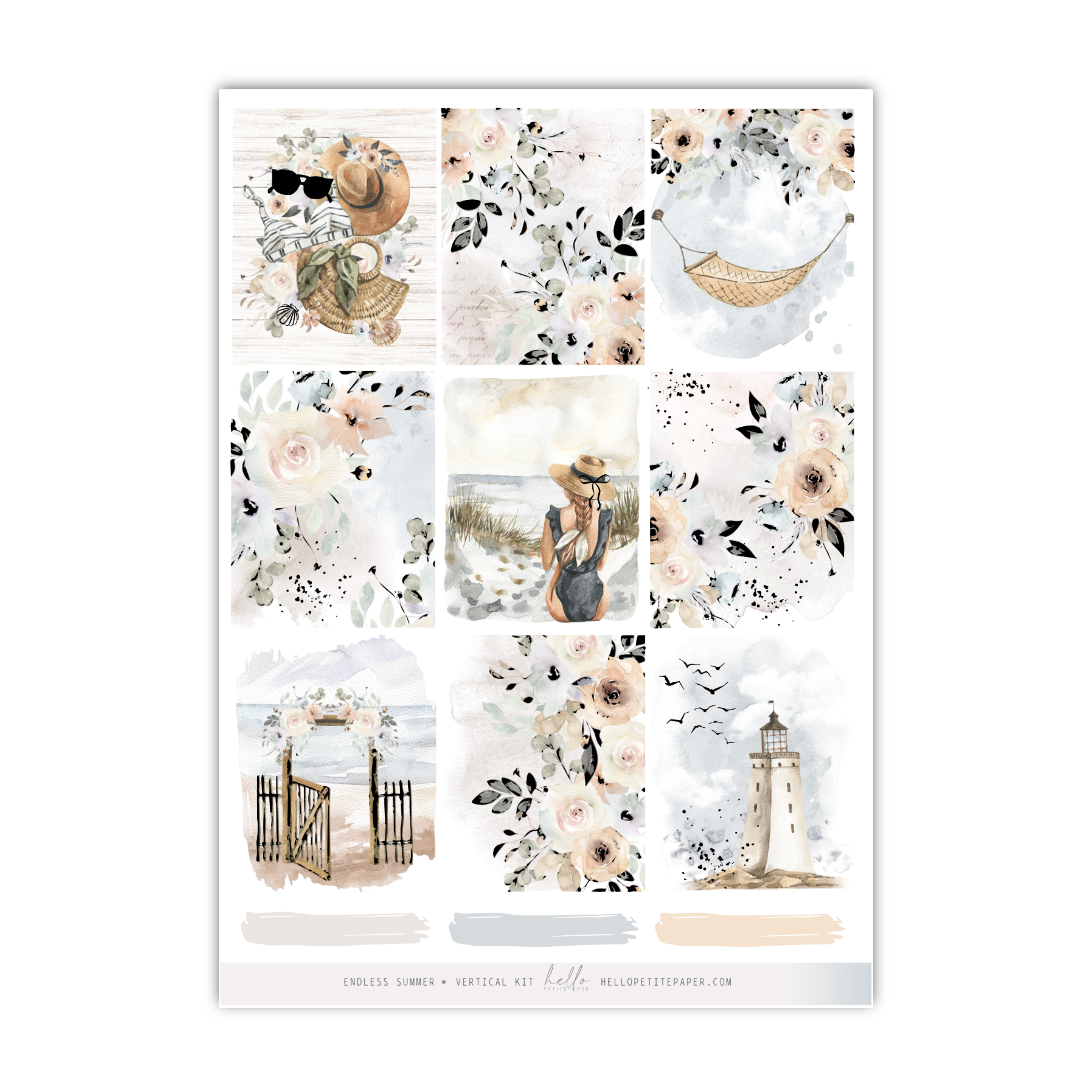Endless Summer | Foiled Weekly Kit | Hello Petite Paper Collab