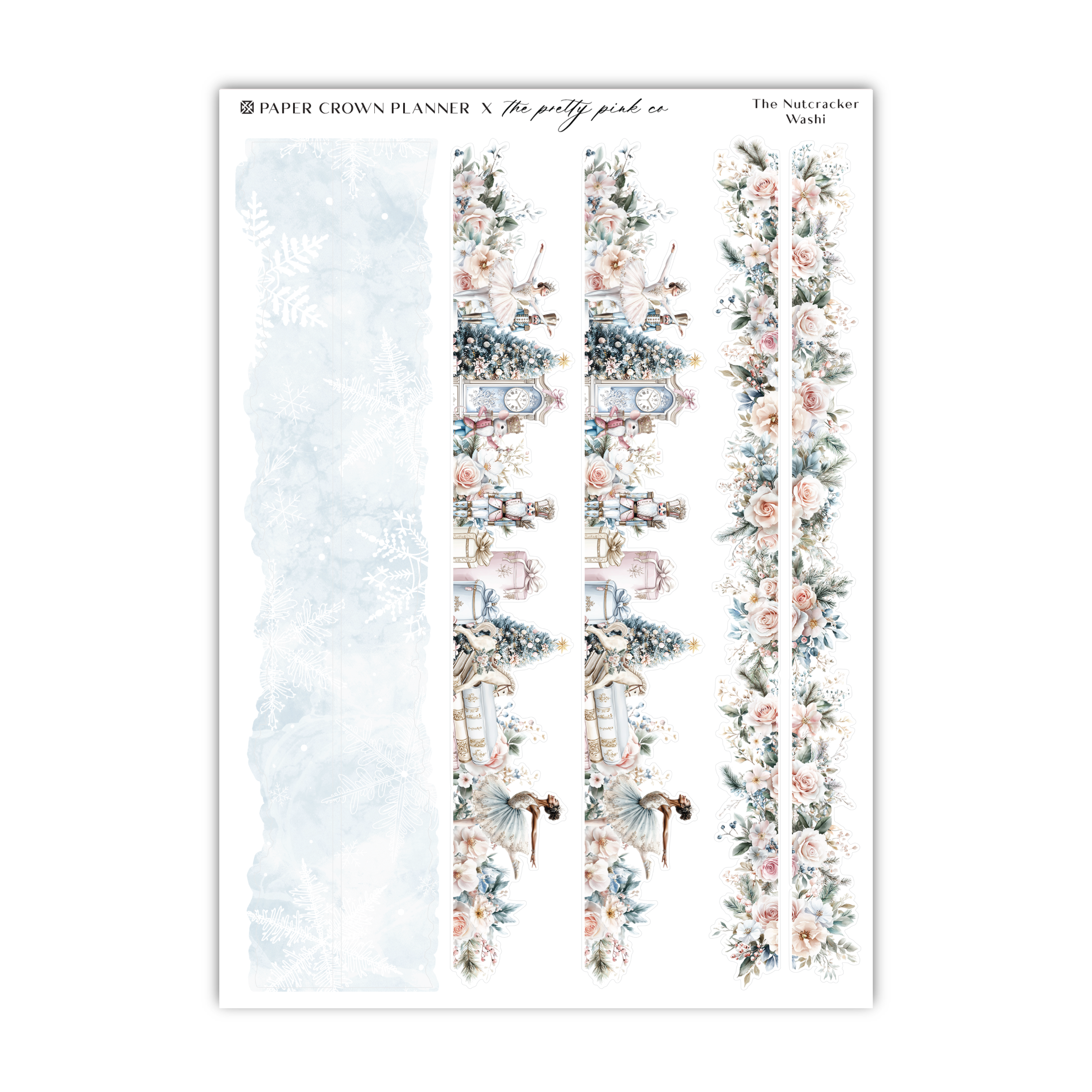 a sheet of paper with flowers and birds on it