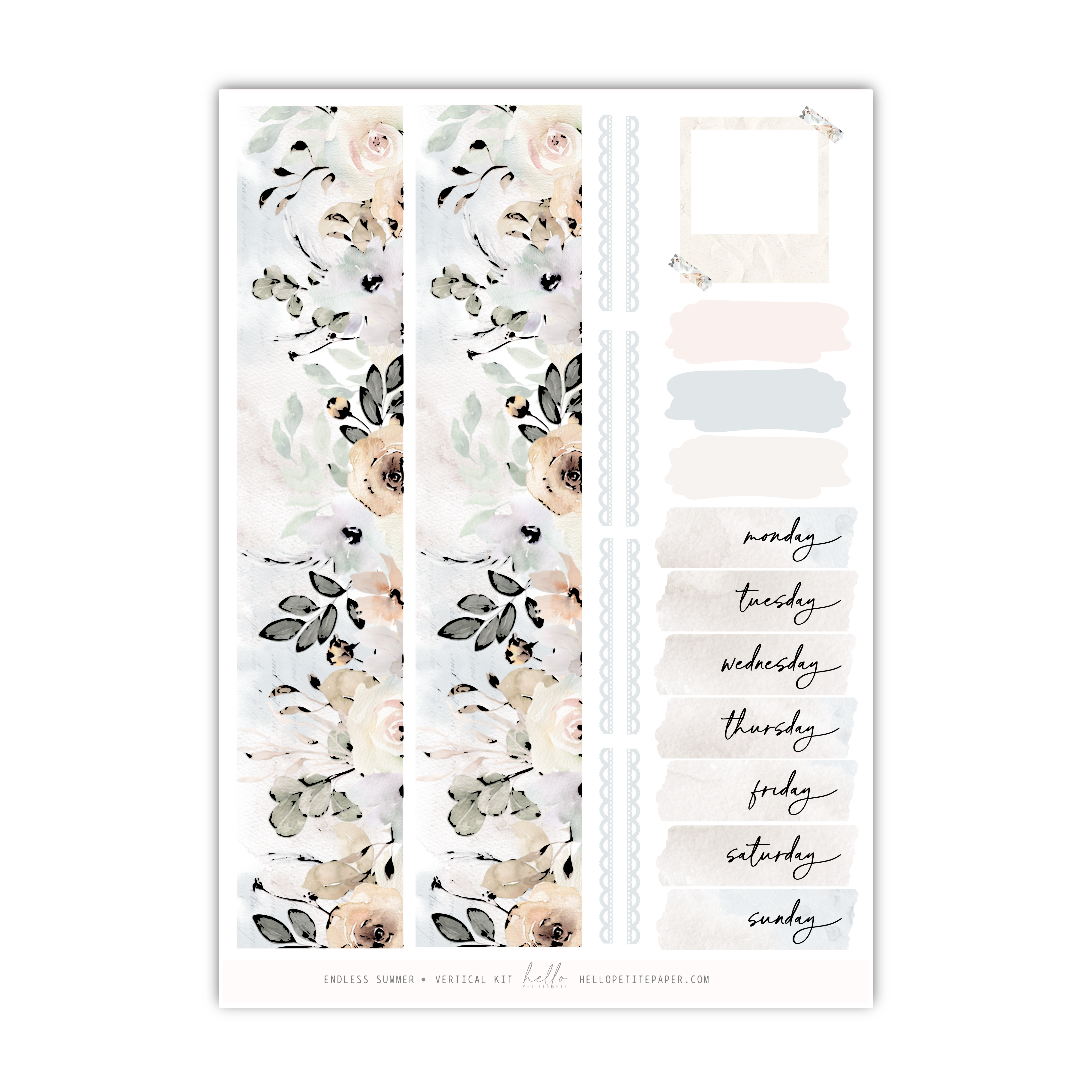 Endless Summer | Foiled Weekly Kit | Hello Petite Paper Collab