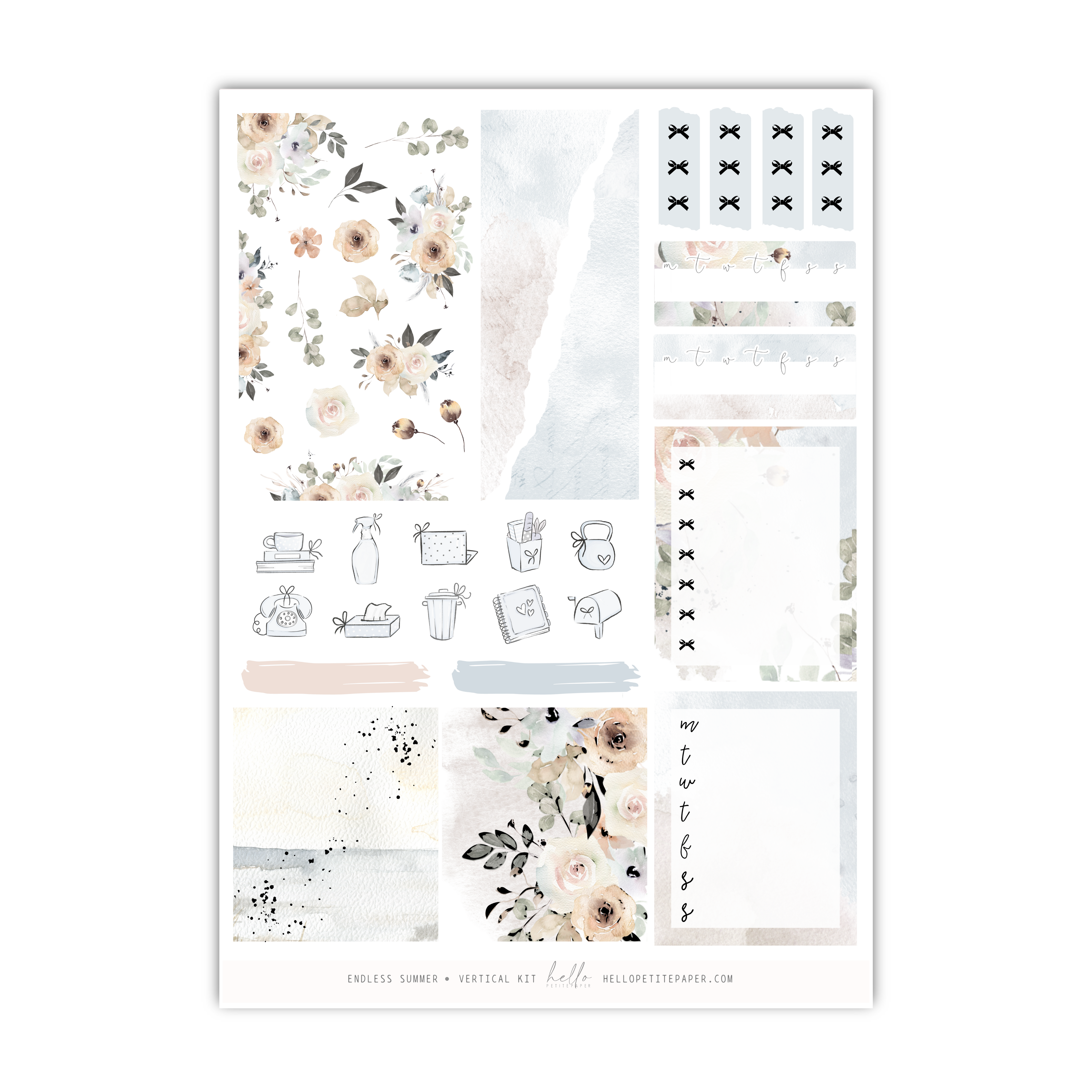 Endless Summer | Foiled Weekly Kit | Hello Petite Paper Collab