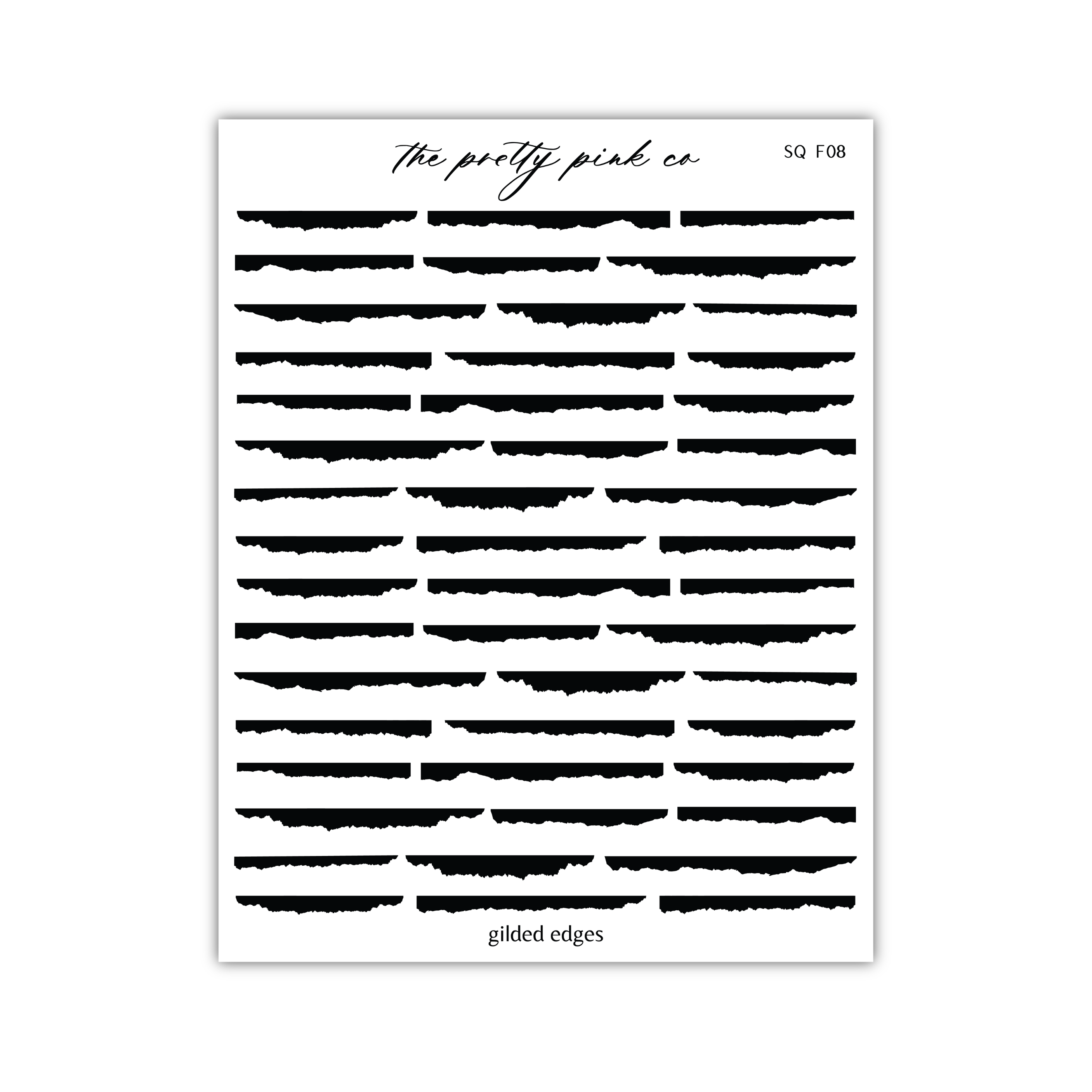 a sheet of paper with black ink on it
