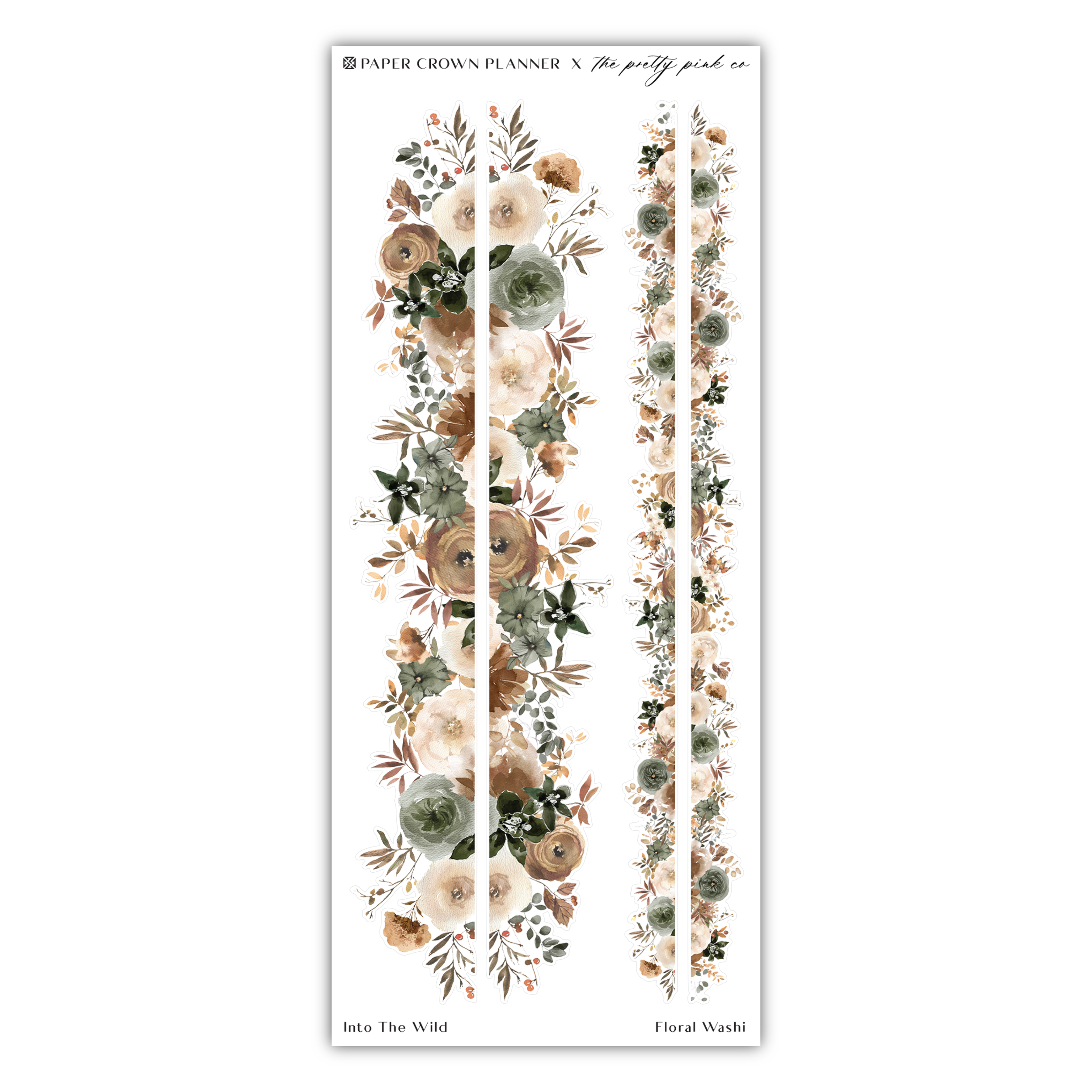 a sticker with flowers and leaves on it