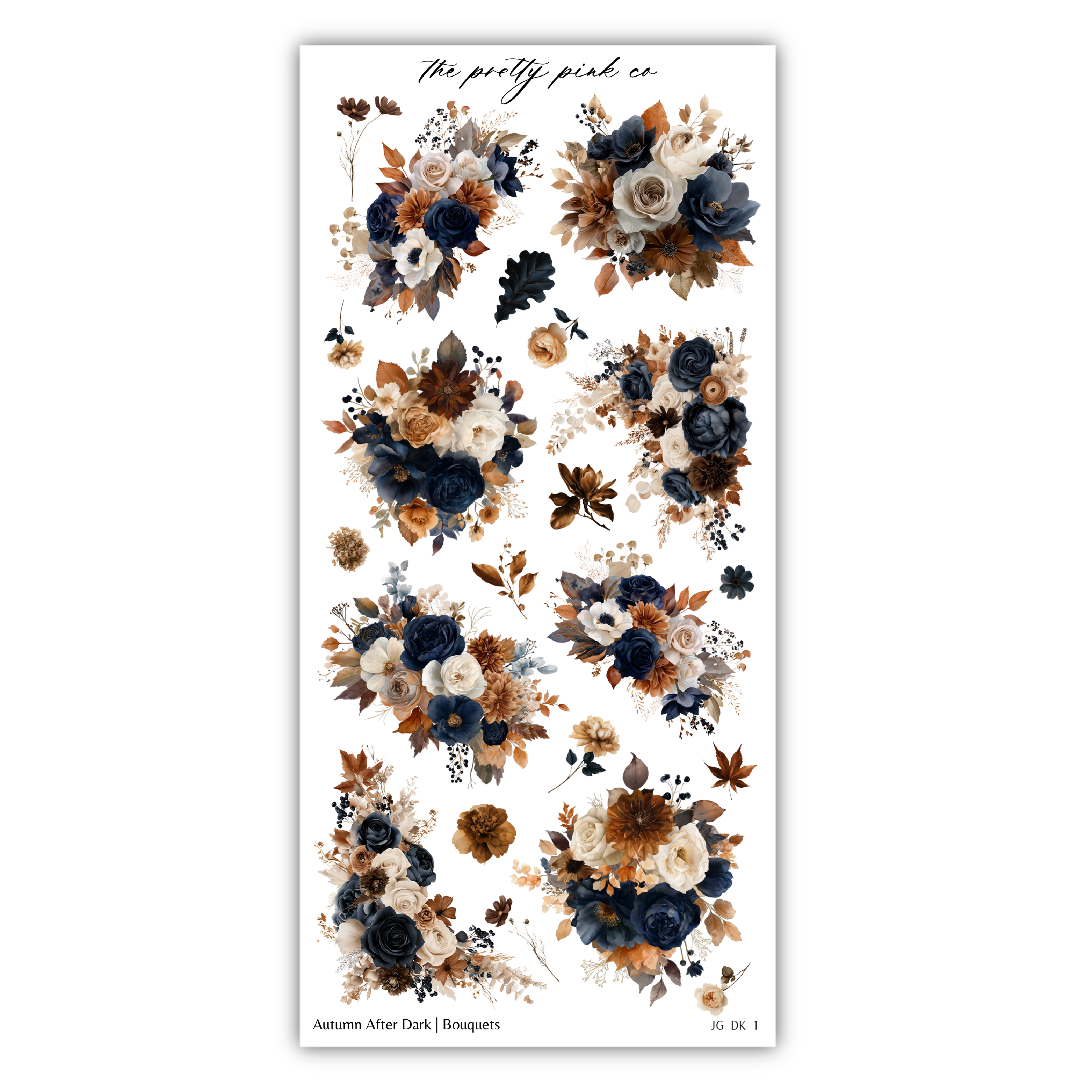 The image is a collage of various floral arrangements, including bouquets and floral designs, with a focus on autumn-inspired colors and textures.