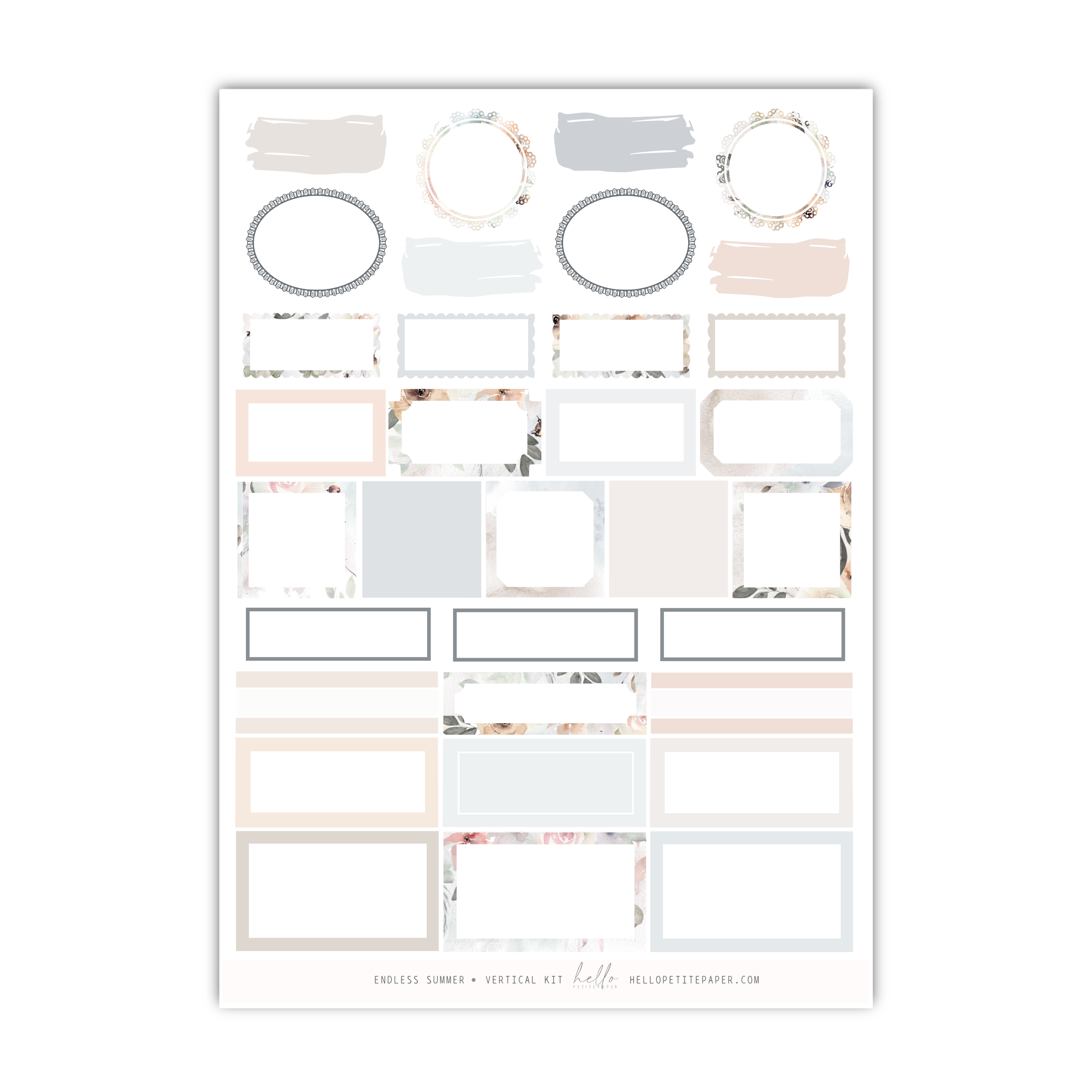 Endless Summer | Foiled Weekly Kit | Hello Petite Paper Collab