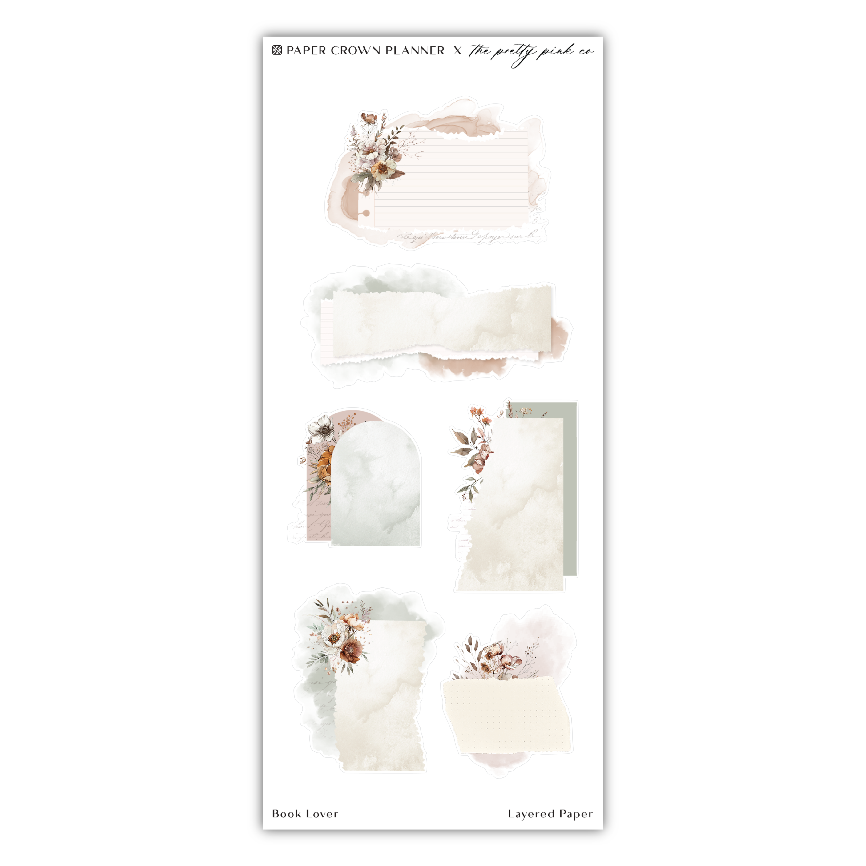 a sheet of paper with flowers on it