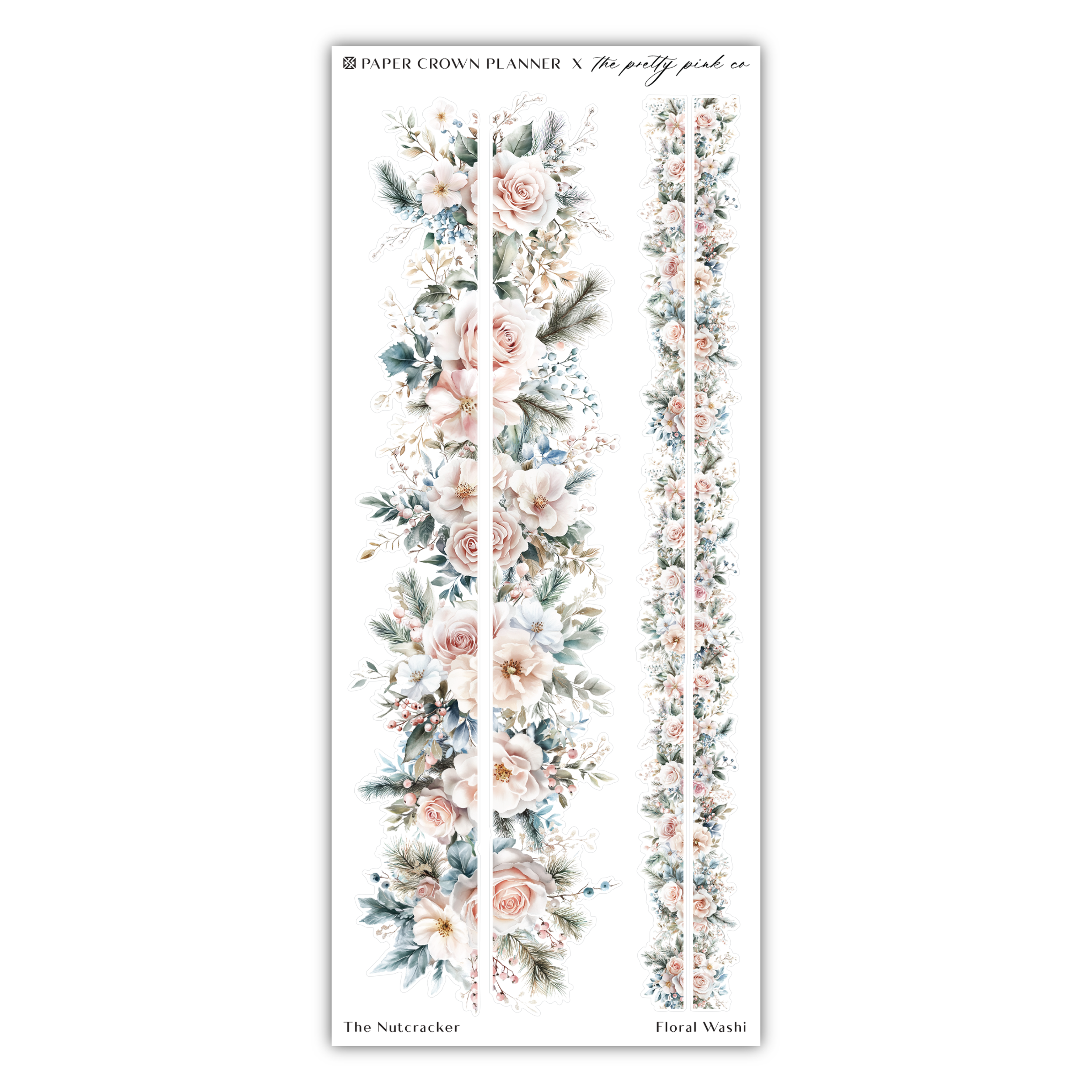 a sticker of flowers and leaves on a white background
