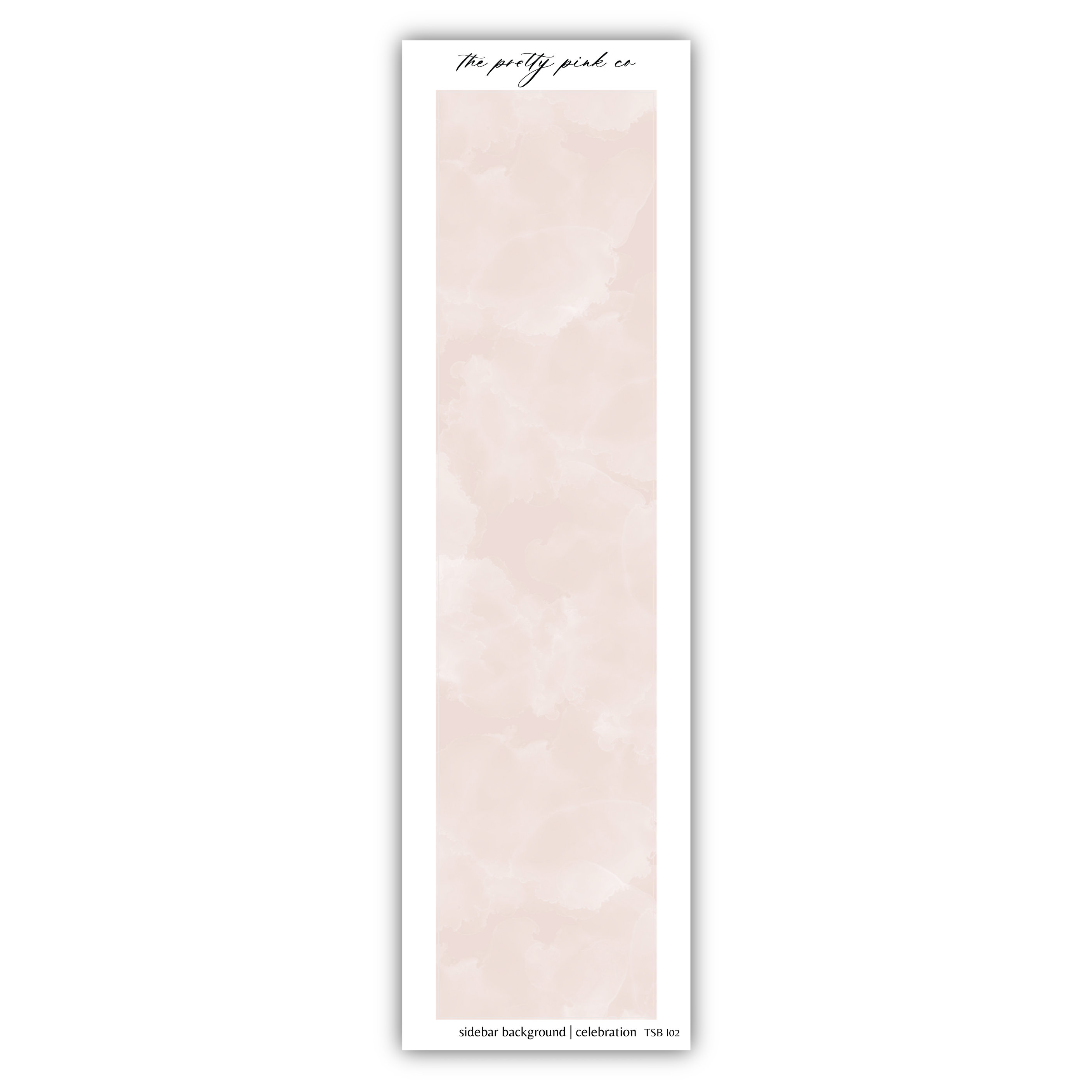 a pink bookmark with a white background