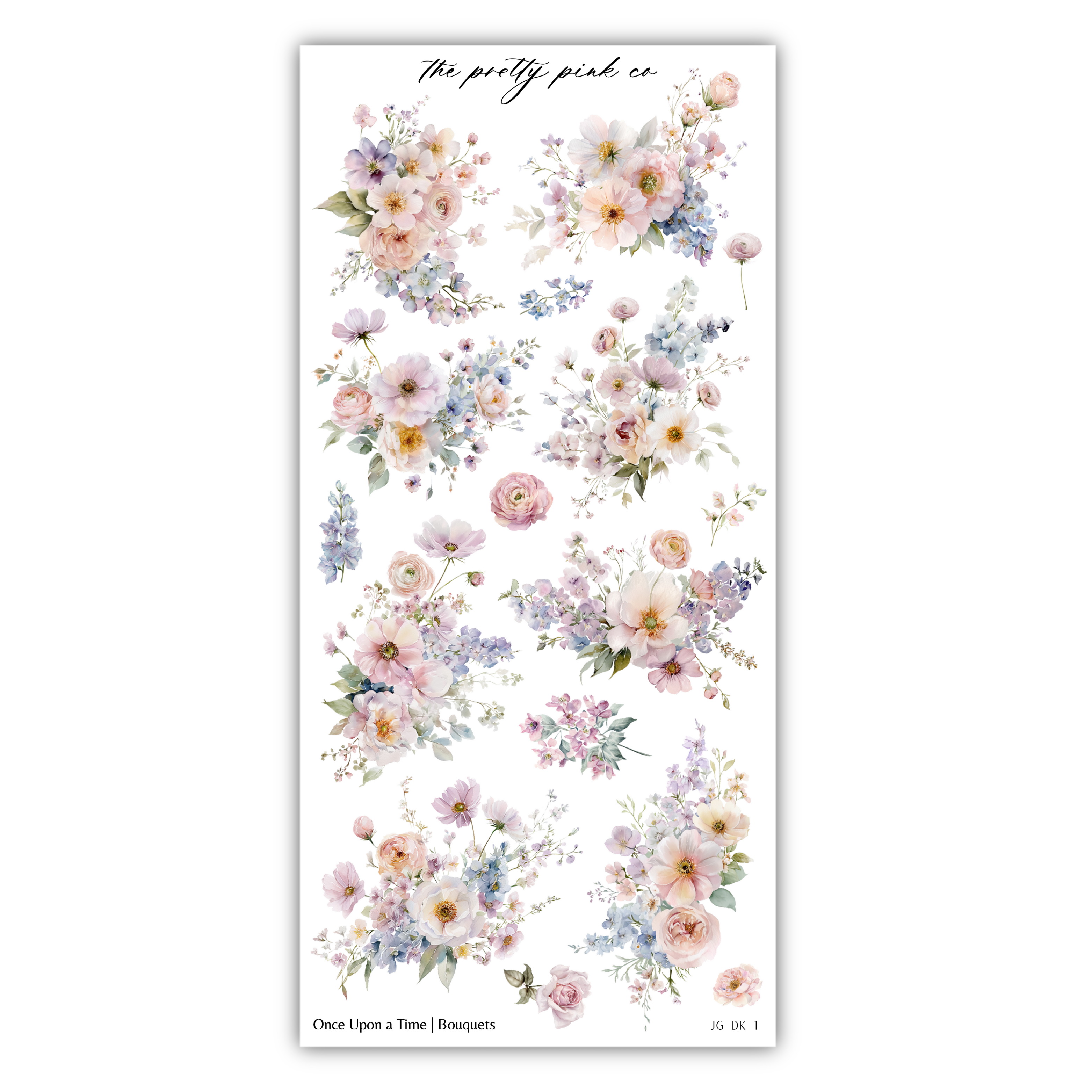 a collection of floral designs, including various types of flowers and plants, arranged in a visually appealing manner.