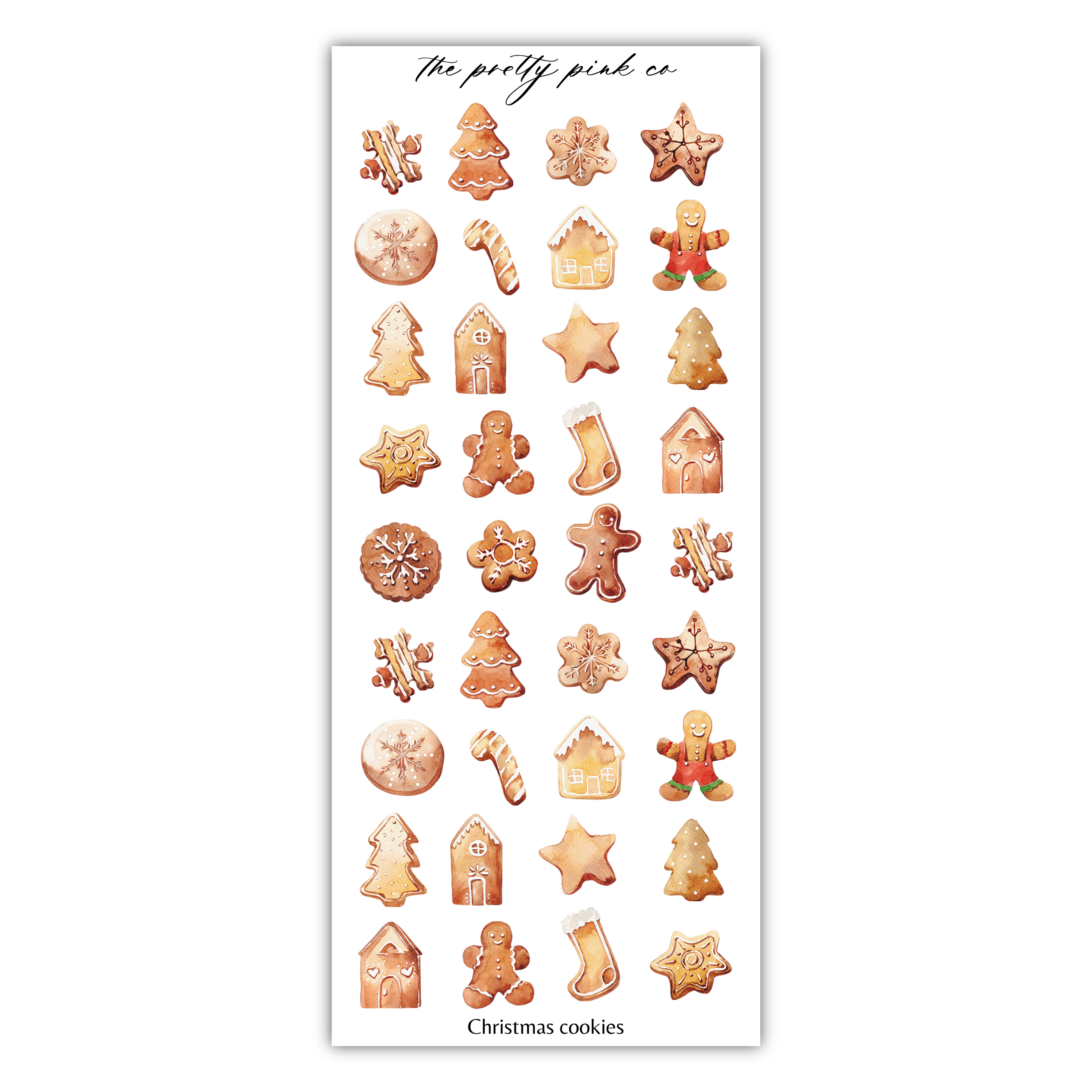 a sticker of ginger cookies on a white background