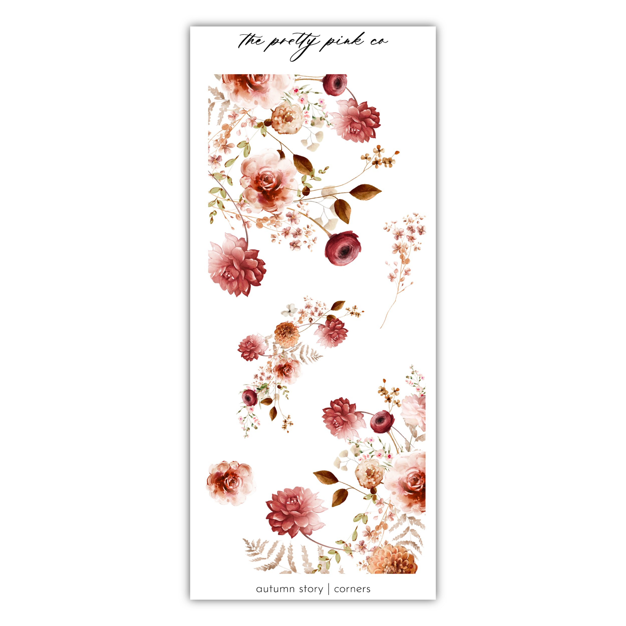 a sticker with flowers and leaves on it