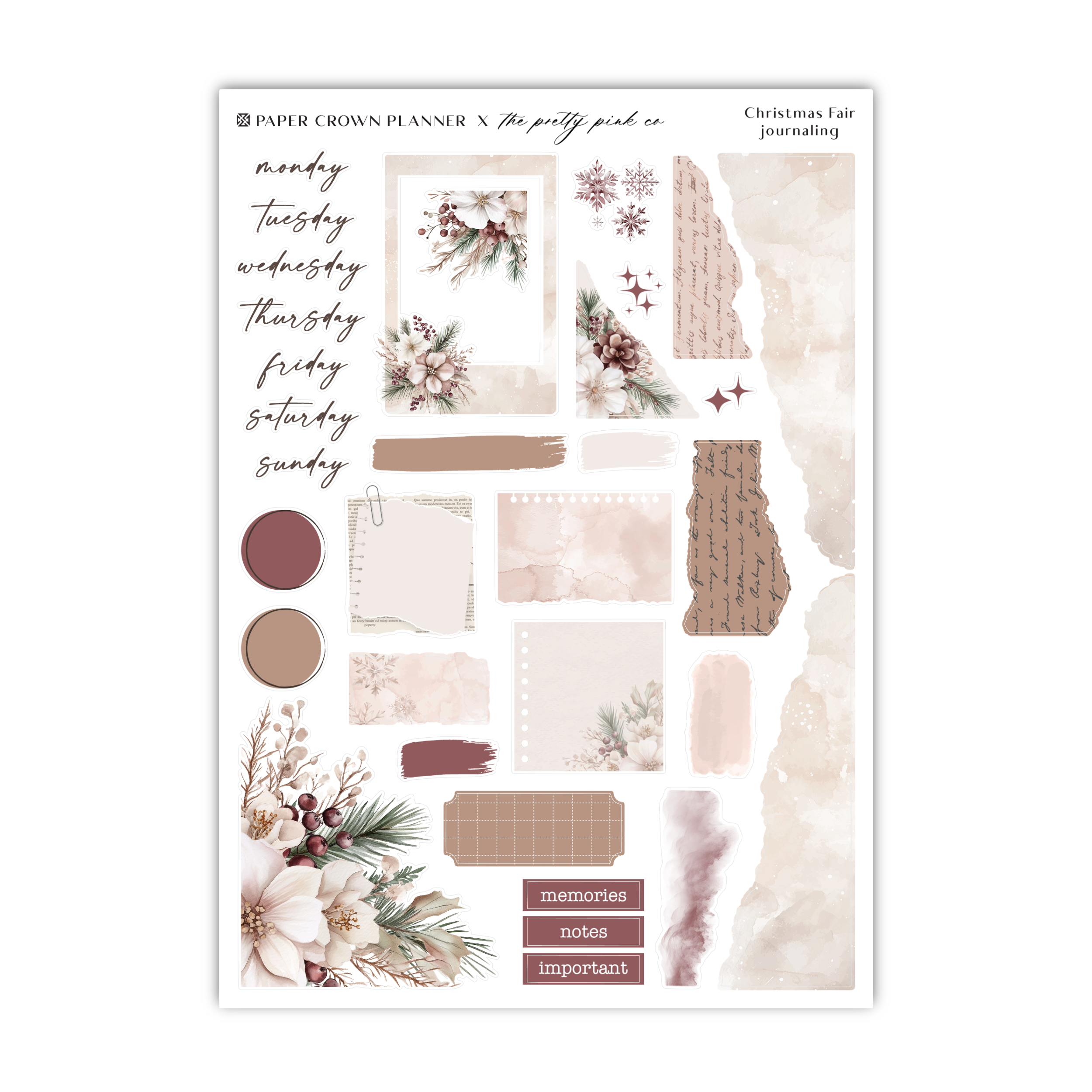 a sheet of paper with a bunch of flowers on it