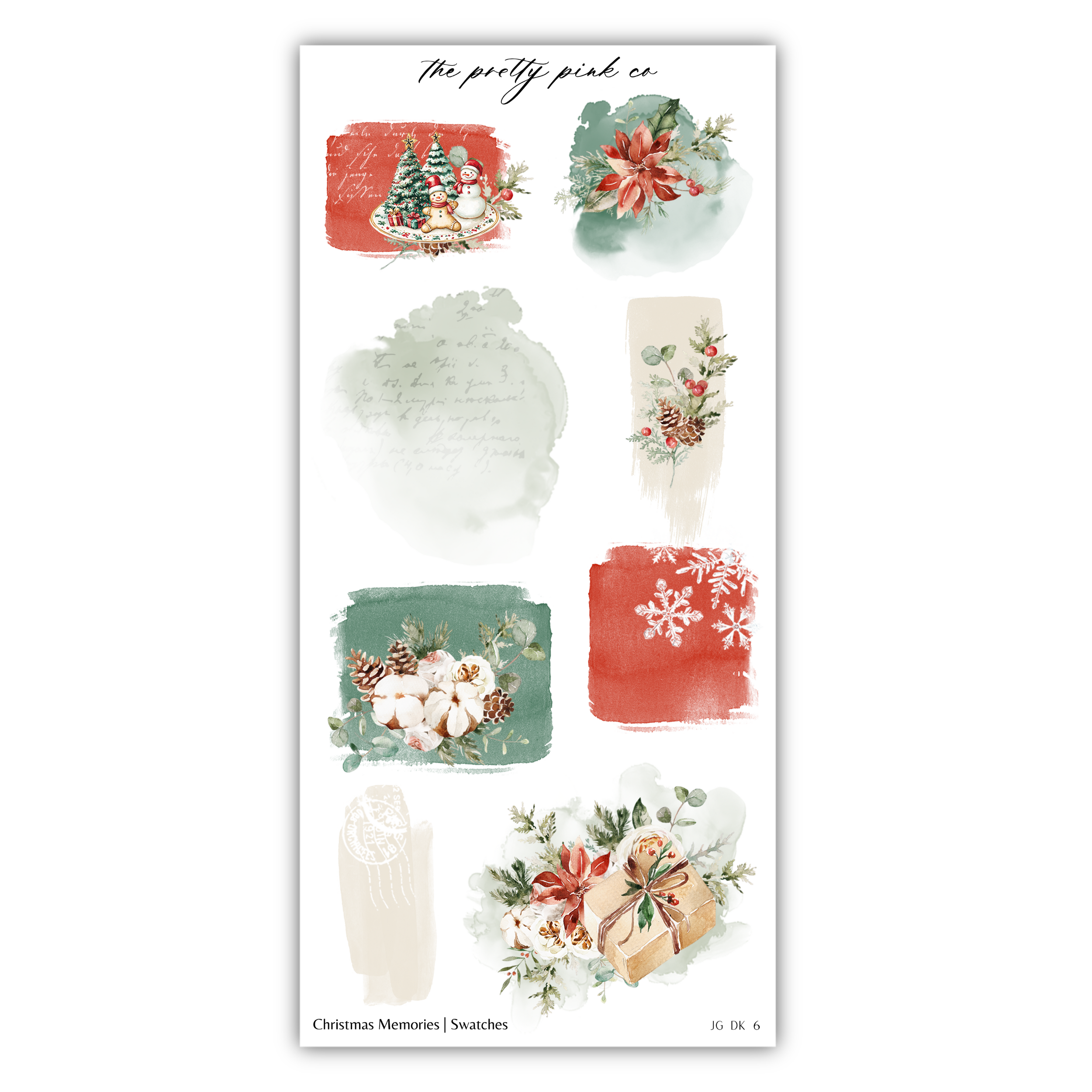 a sheet of stickers with flowers on them