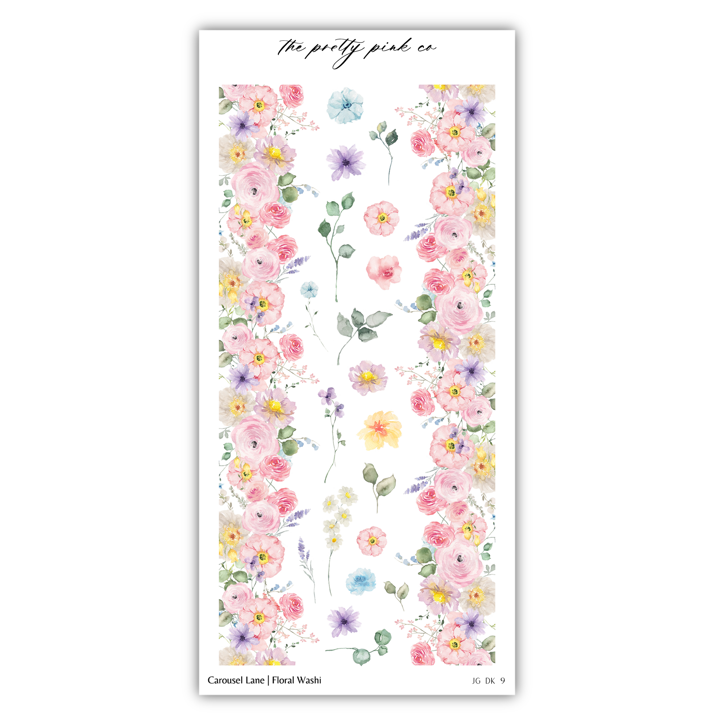 a sticker with flowers and leaves on it