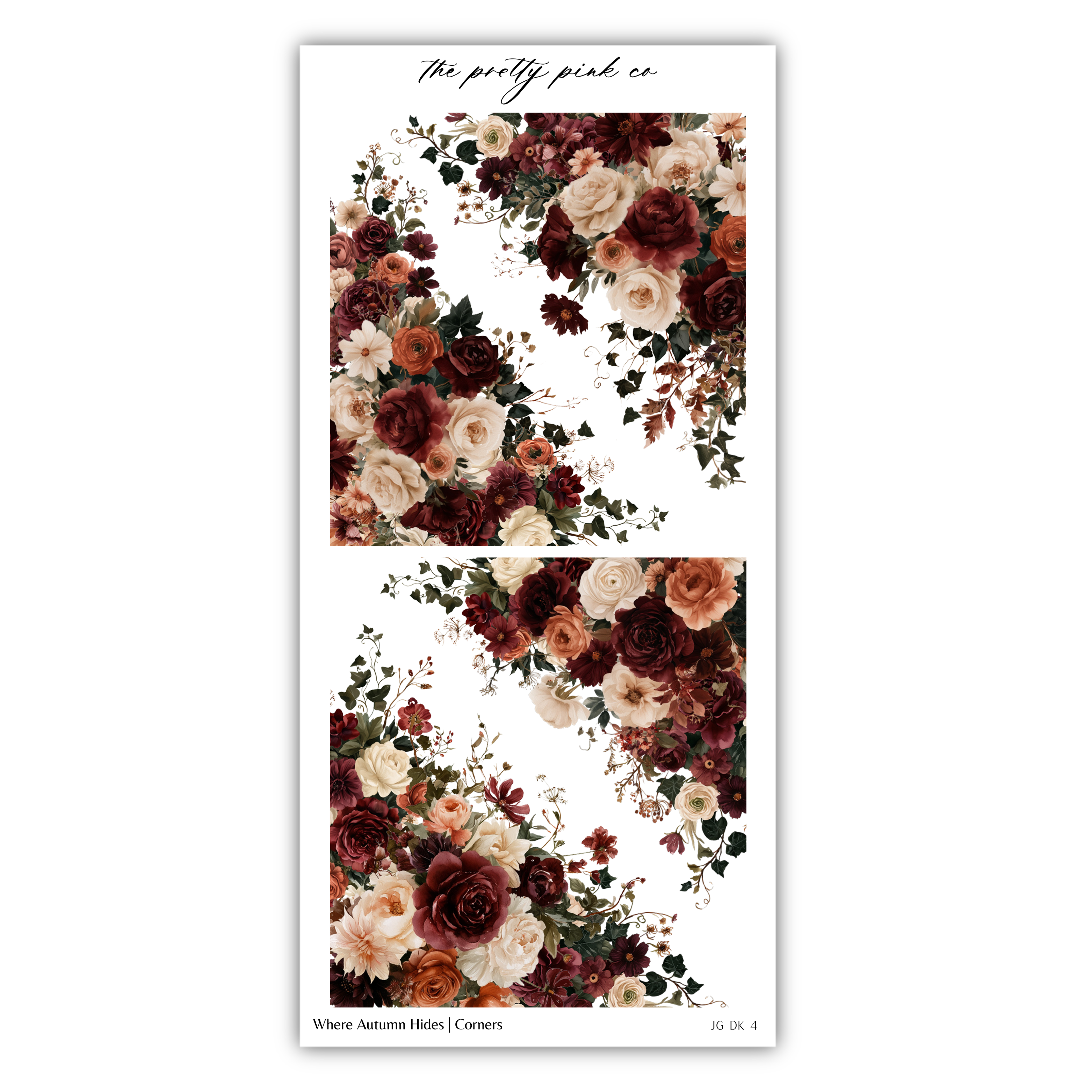The image is a collage of two floral designs featuring a variety of flowers, including roses, peonies, and other blooms, arranged in a decorative manner.