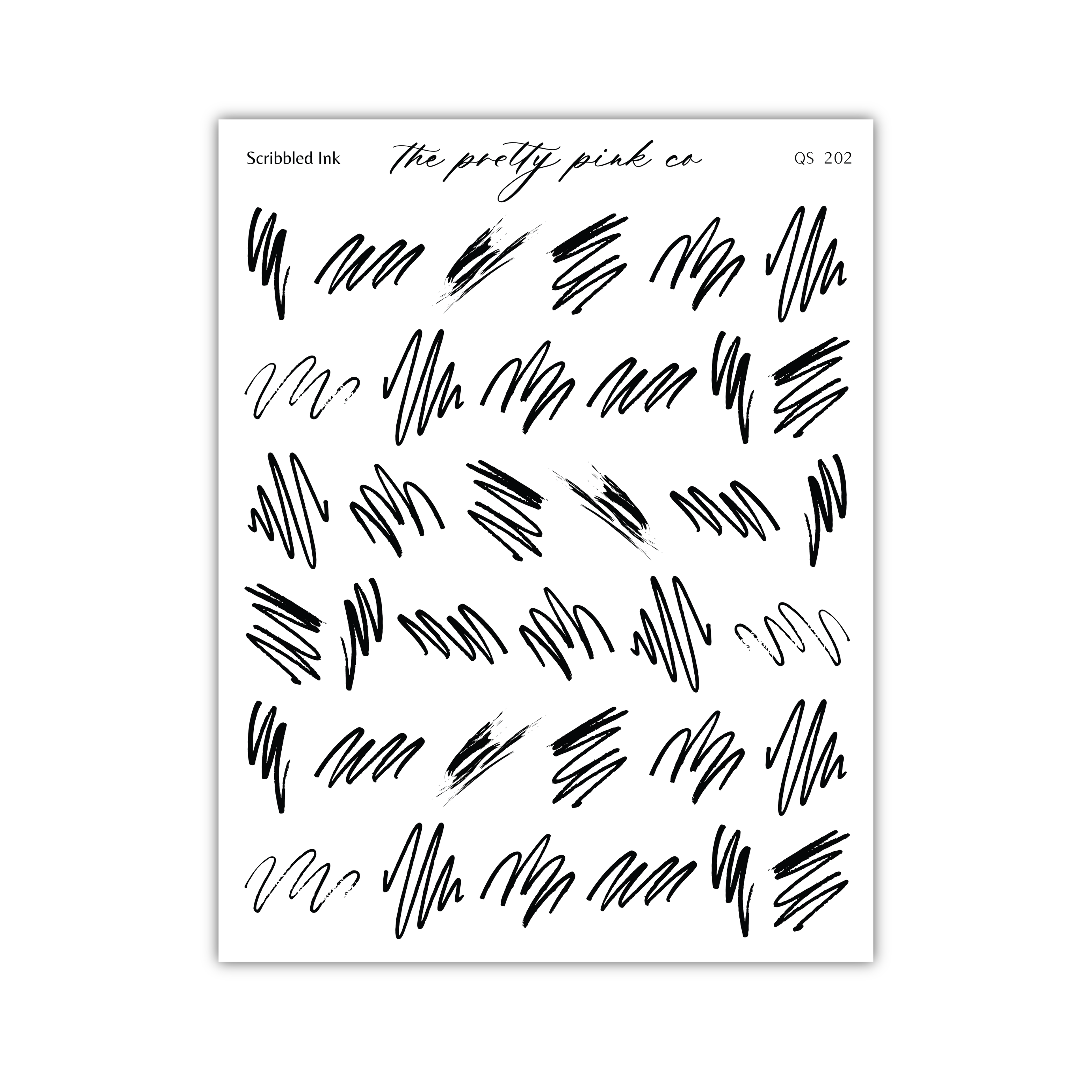 a collection of black and white brush strokes arranged in a grid-like pattern.