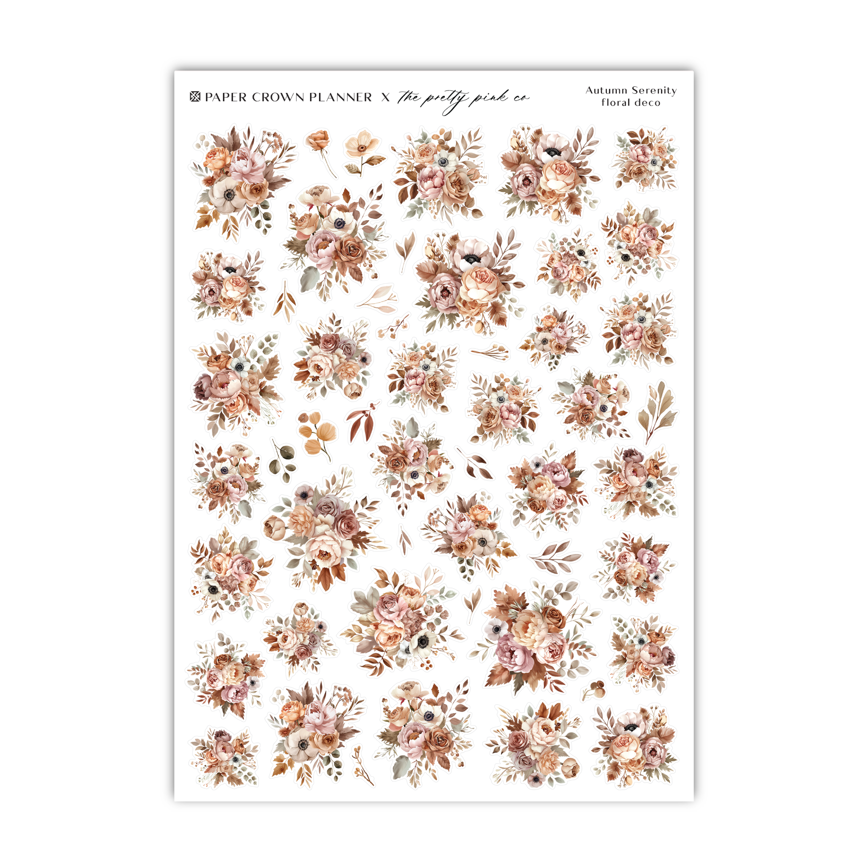 a sheet of paper with flowers on it