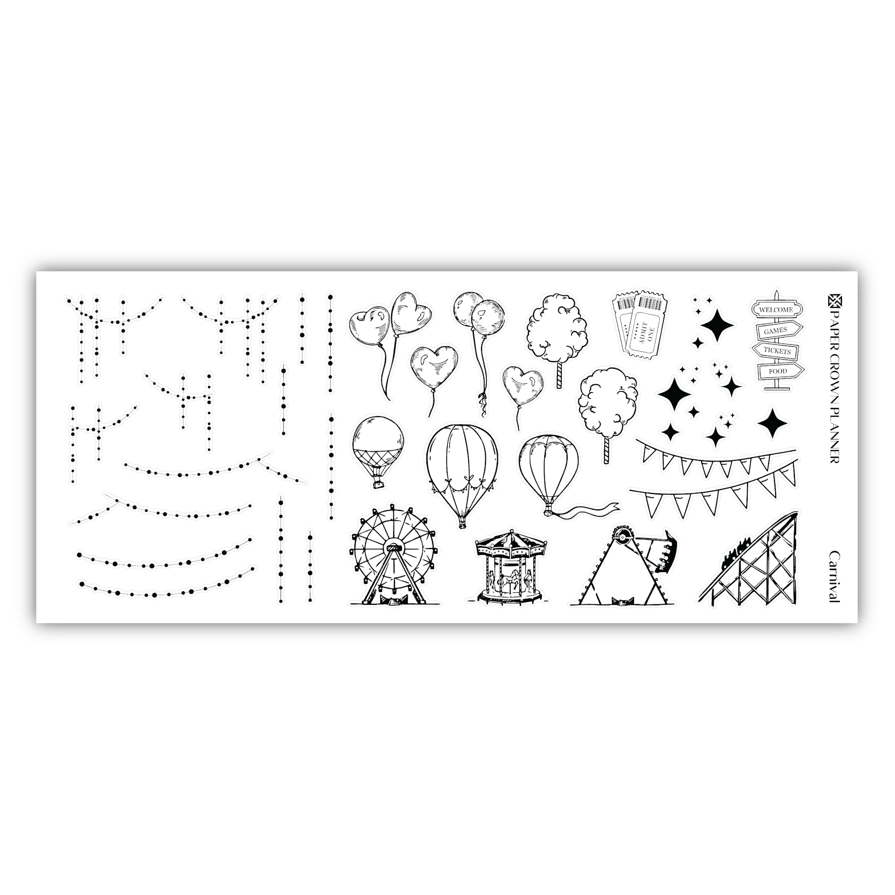 a black and white drawing of a birthday card