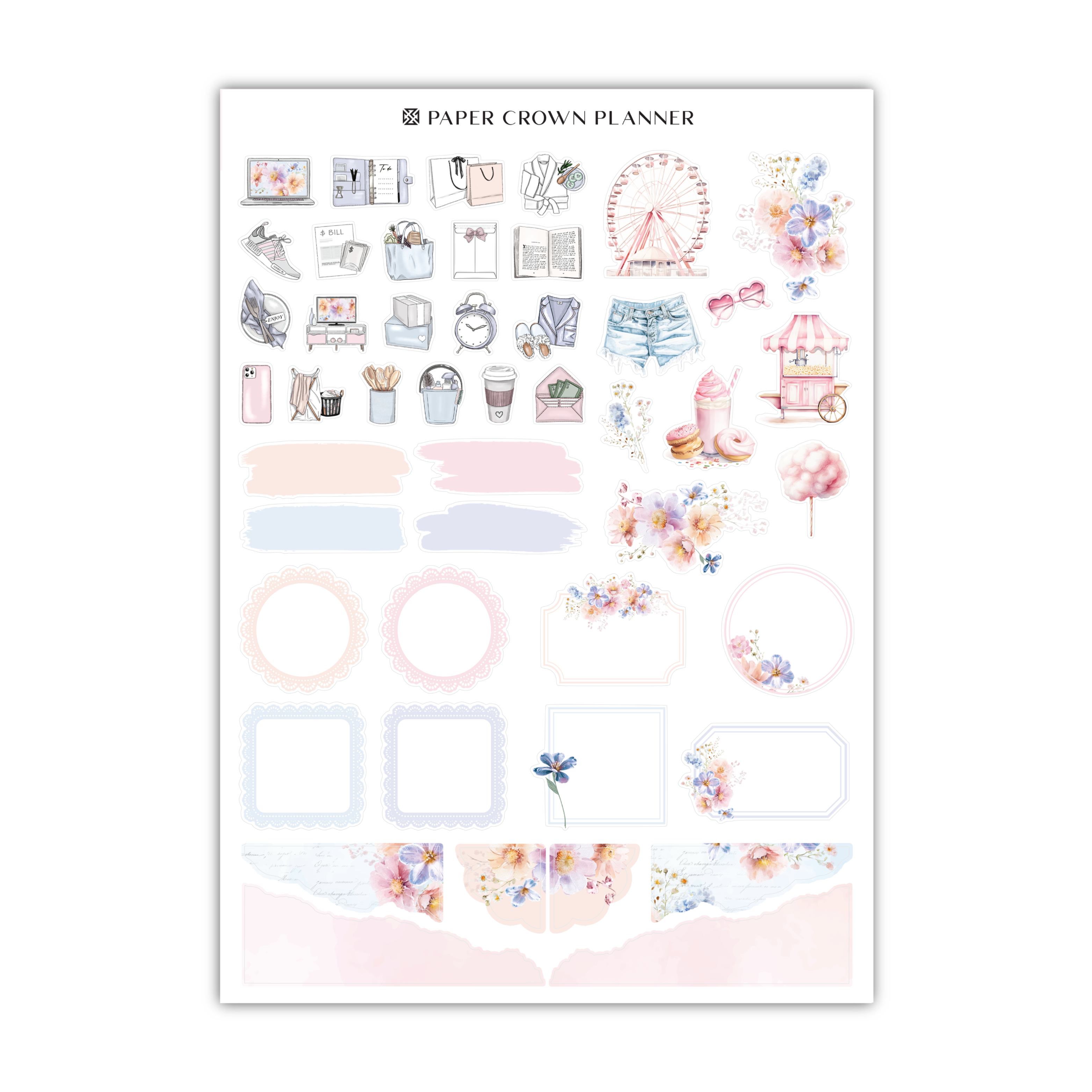 paper crown planner stickers