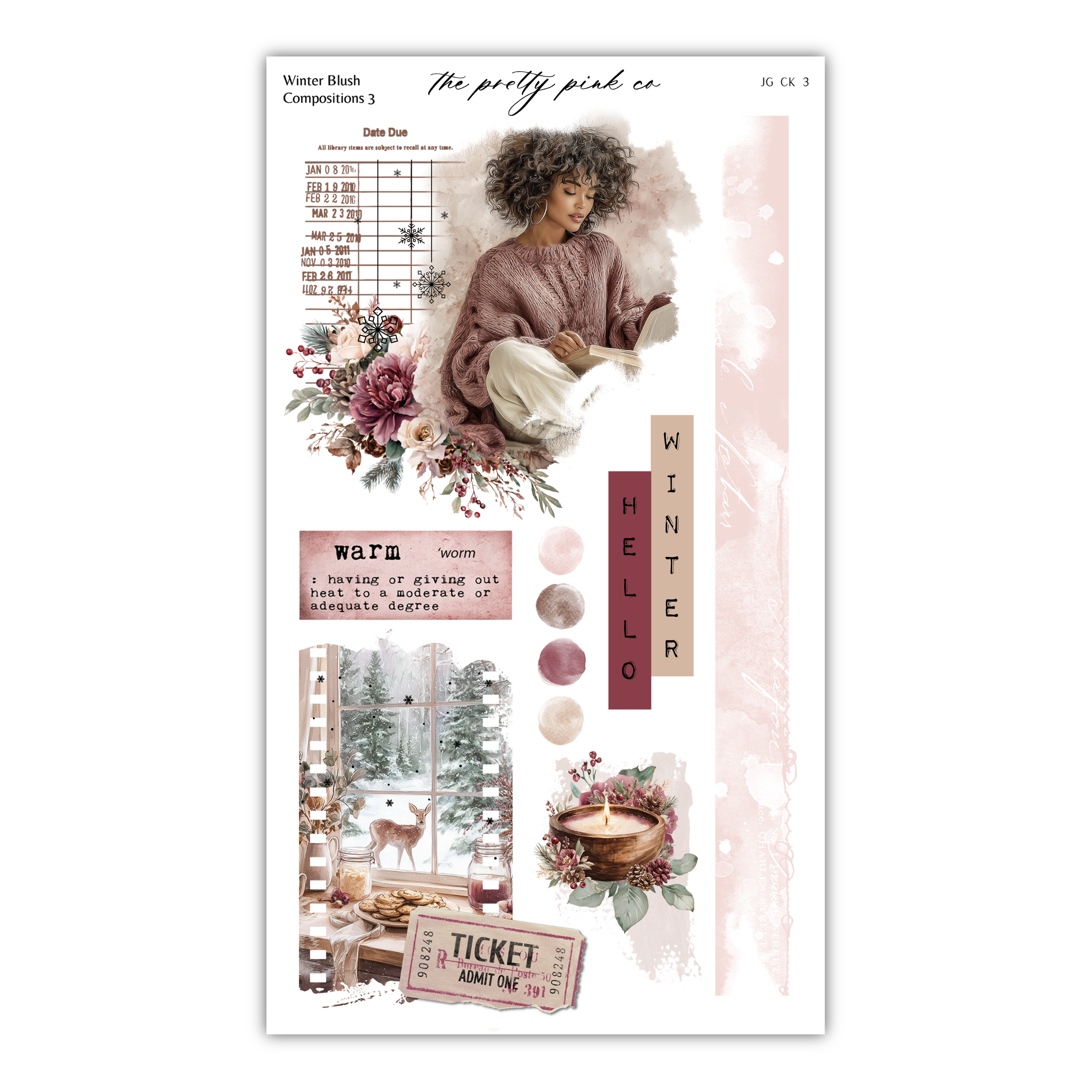 The image is a collage of various elements, including a woman, floral decorations, and text, all arranged in a visually appealing manner.