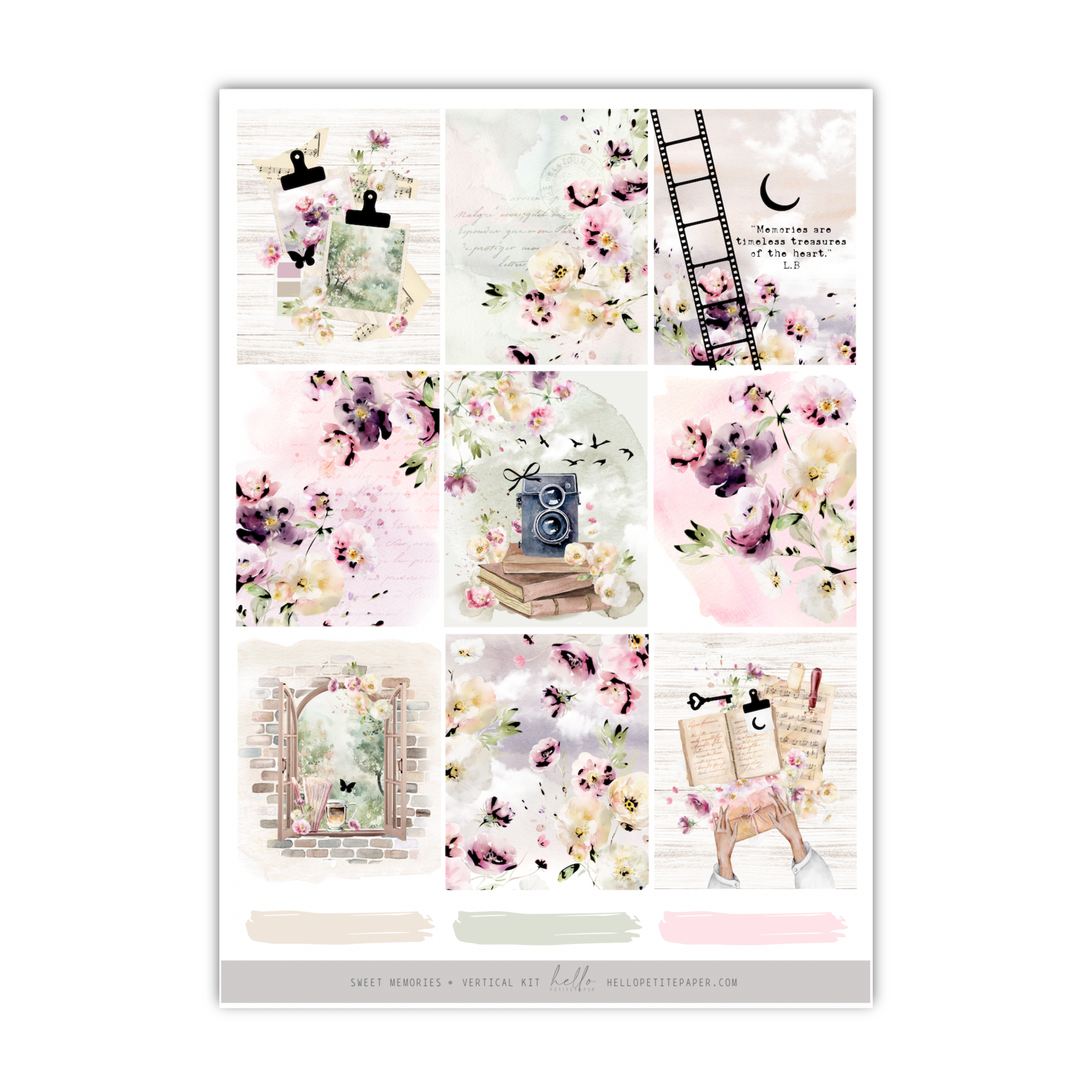 Sweet Memories | Foiled Weekly Kit | Hello Petite Paper Collab