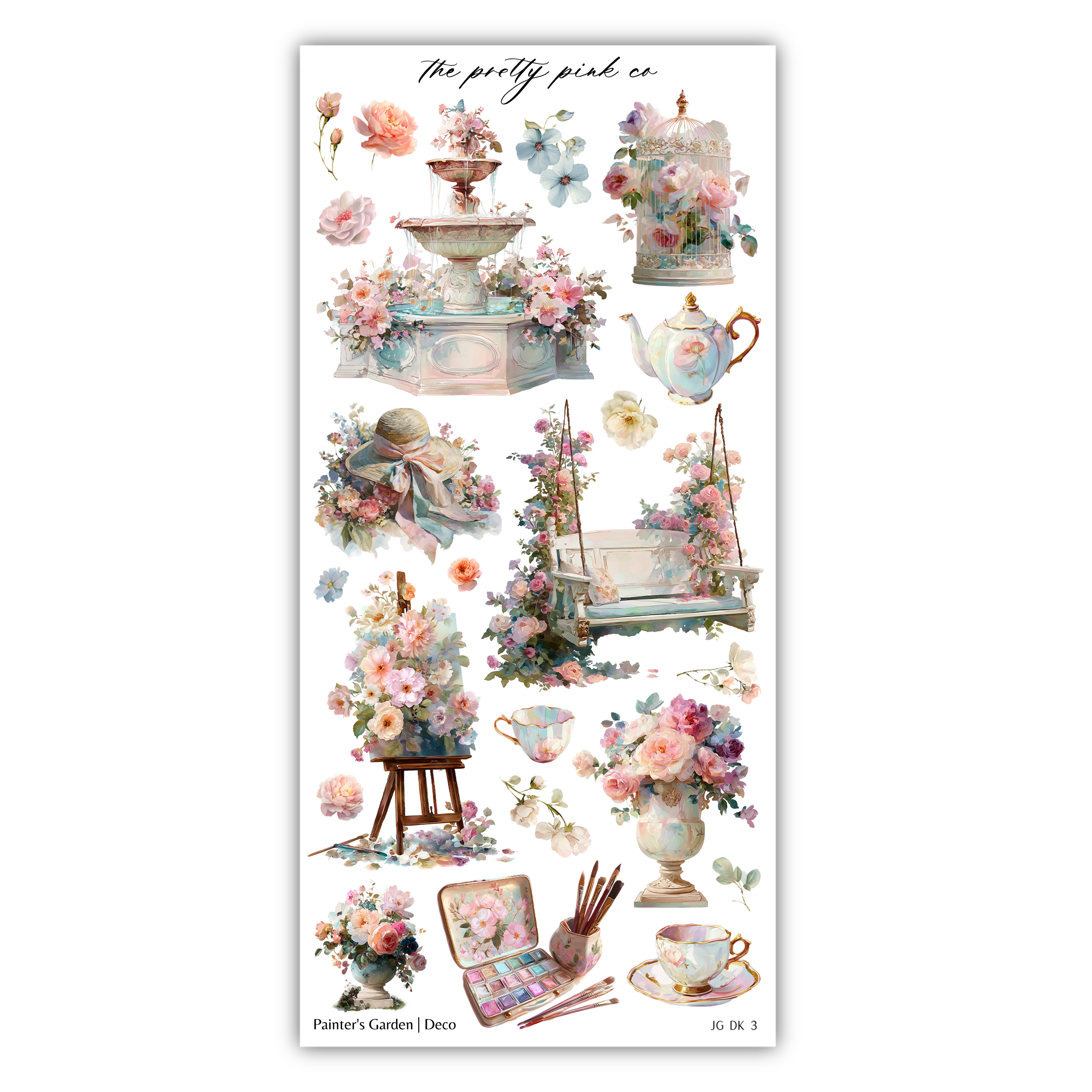The image is a collage of various floral and decorative items, including vases, teapots, flowers, and other decorative objects.