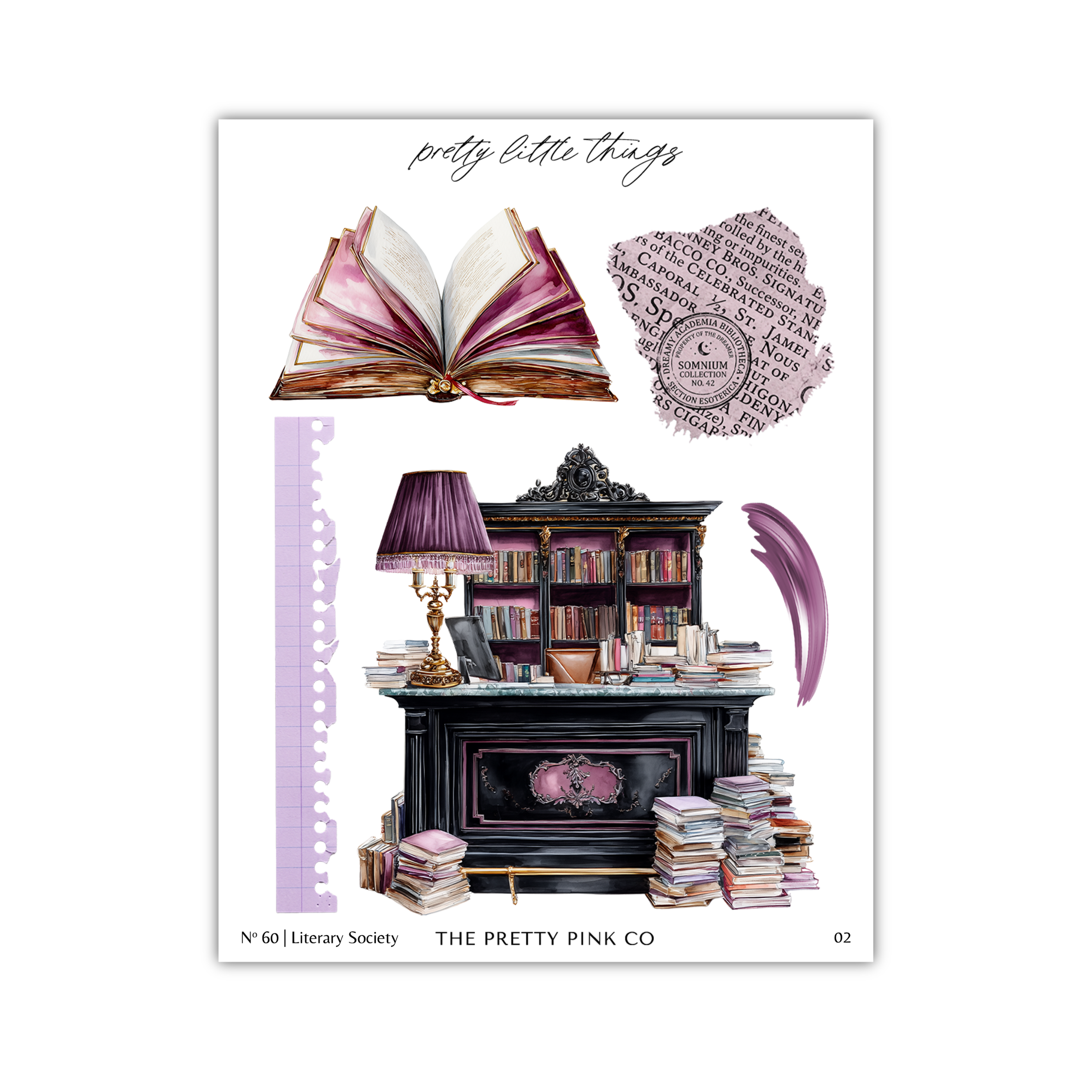 The image is a collage of various elements related to a library or book-related setting, including an open book, a bookshelf, and a lamp.