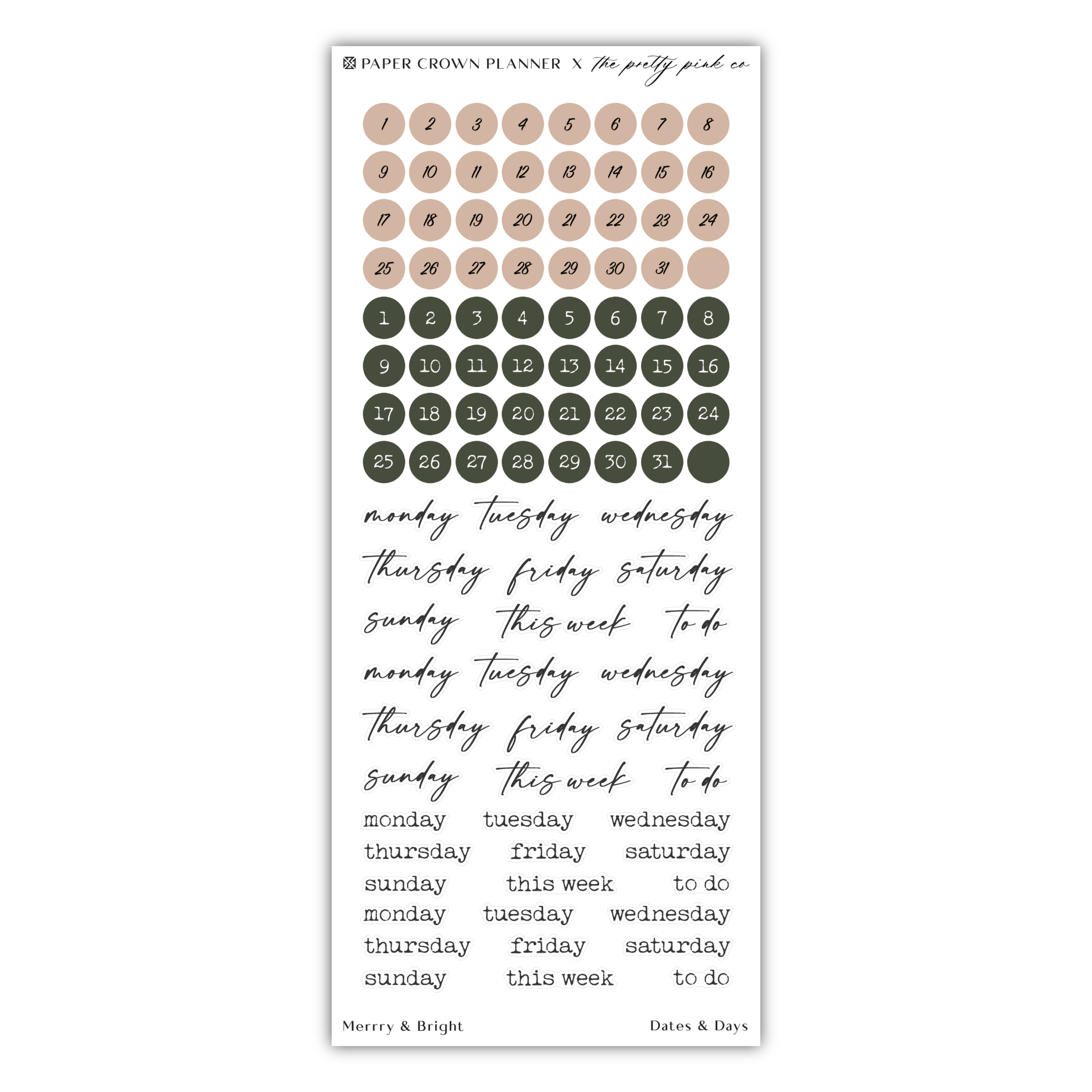 a sticker with words on it and a picture of a circle