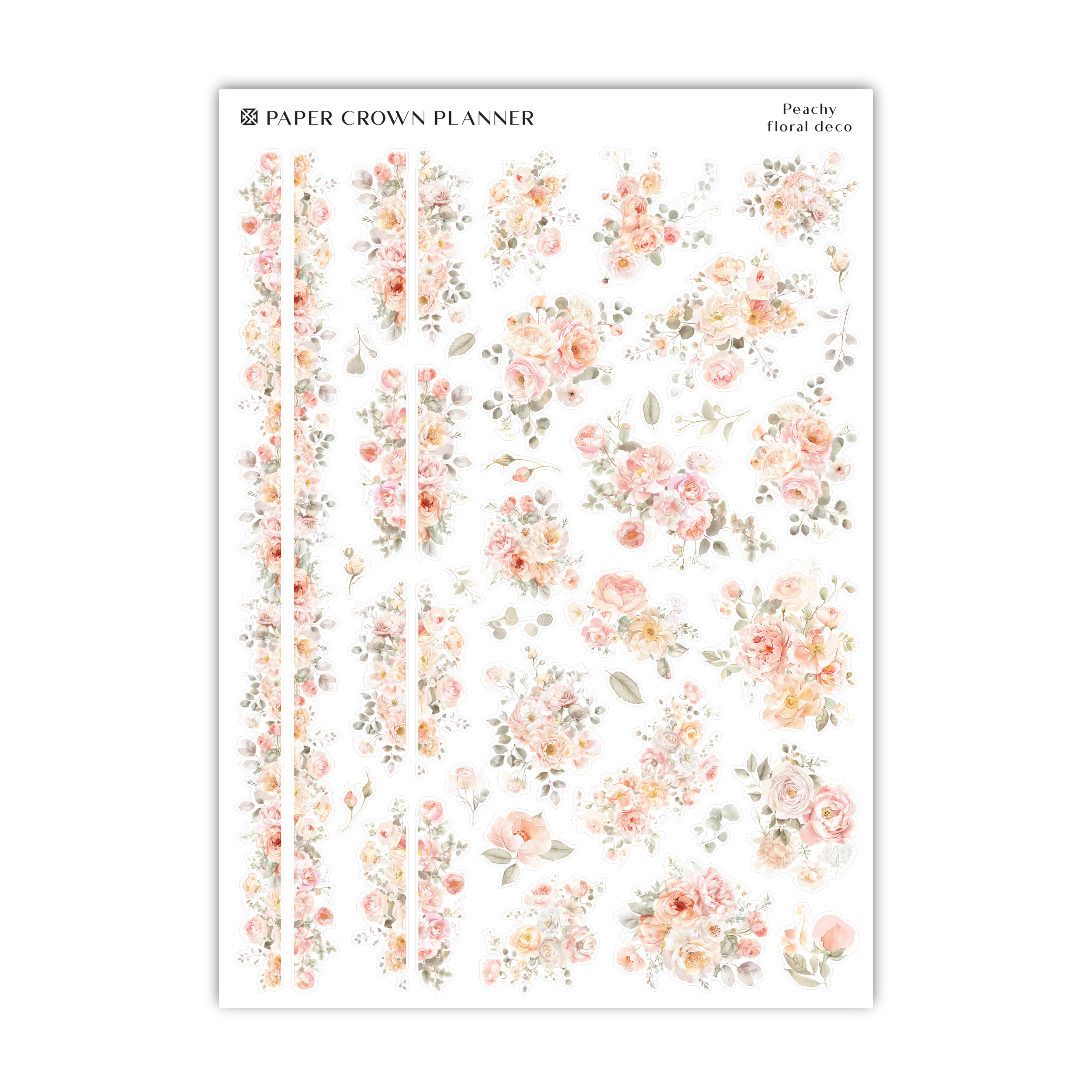 a sheet of paper with flowers on it