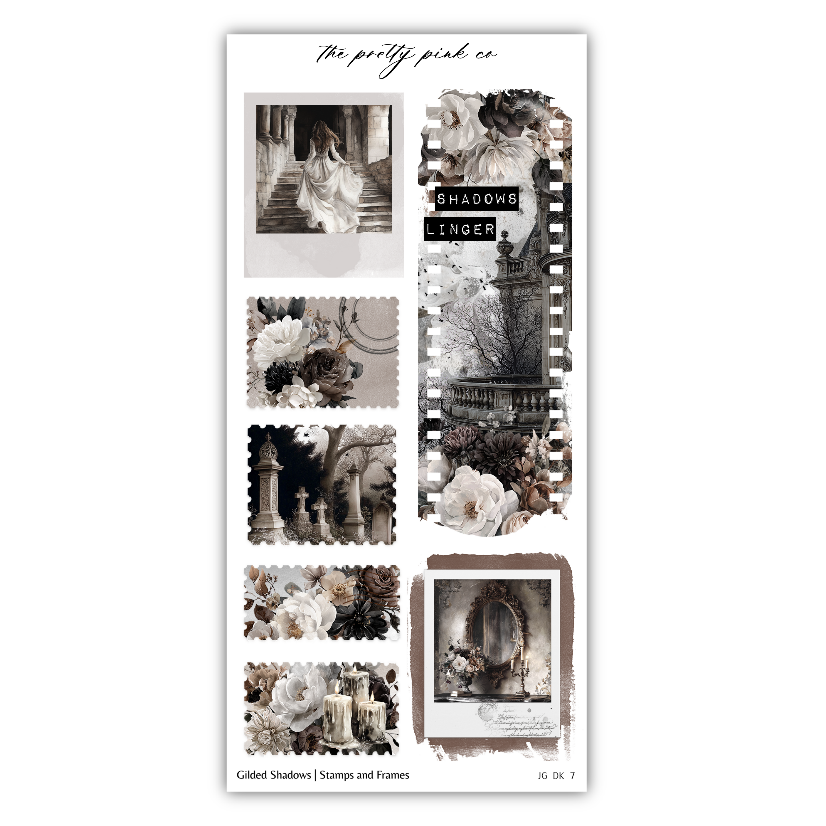 The image is a collage of various artistic and decorative elements, including floral arrangements, architectural details, and other decorative motifs. The collage is titled "The pretty pink co" and includes a variety of images that together create a visually appealing and cohesive composition.