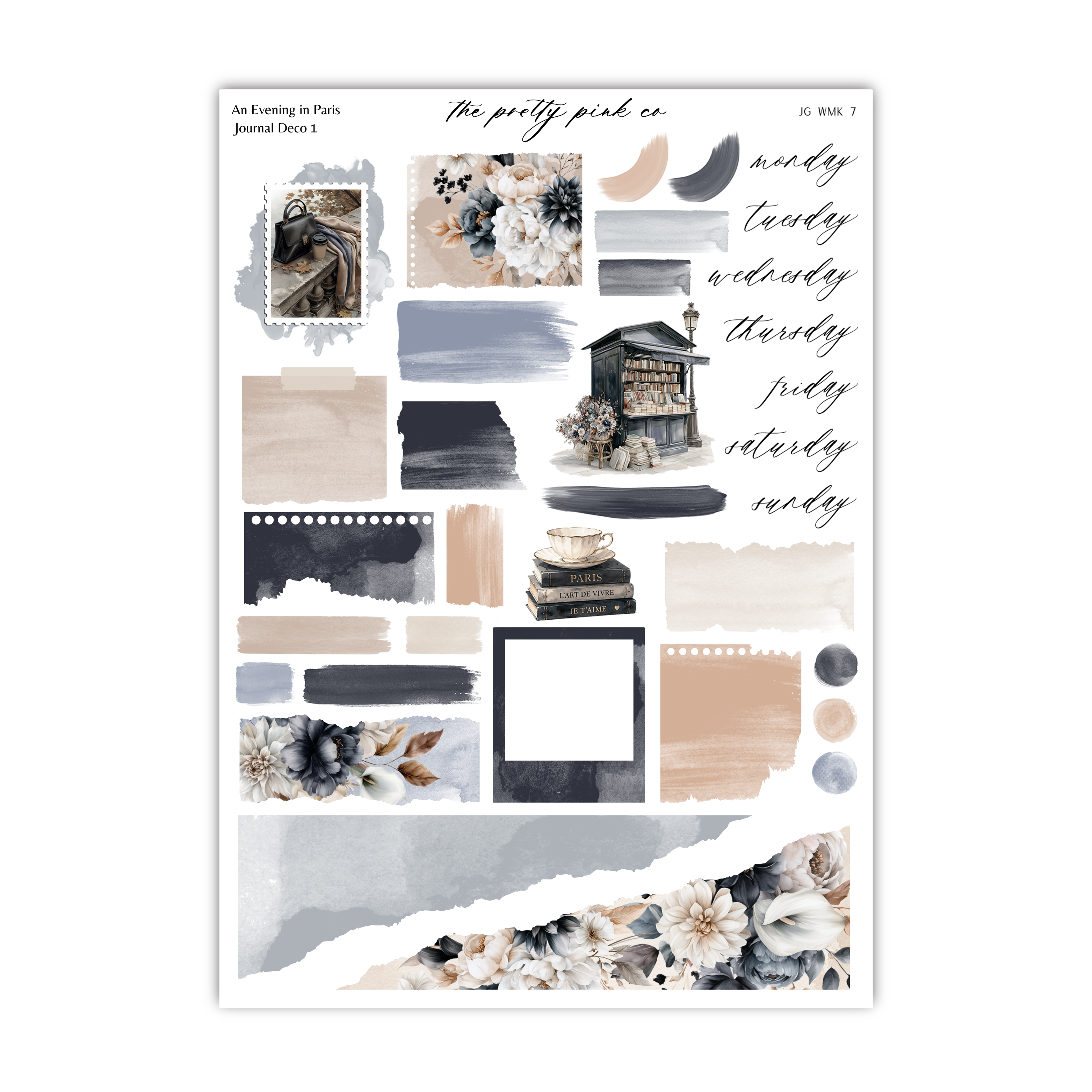 The image is a collage of various artistic elements, including a floral design, a house, and text. The collage appears to be a collection of different images that have been combined to create a visually appealing composition.