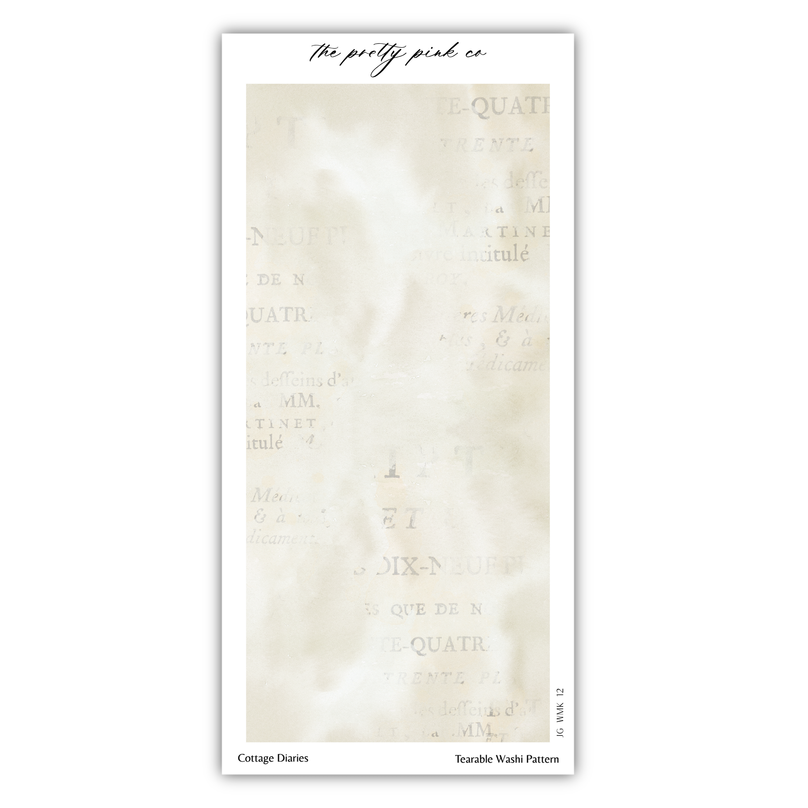 Cottage Diaries | Tearable Washi Pattern