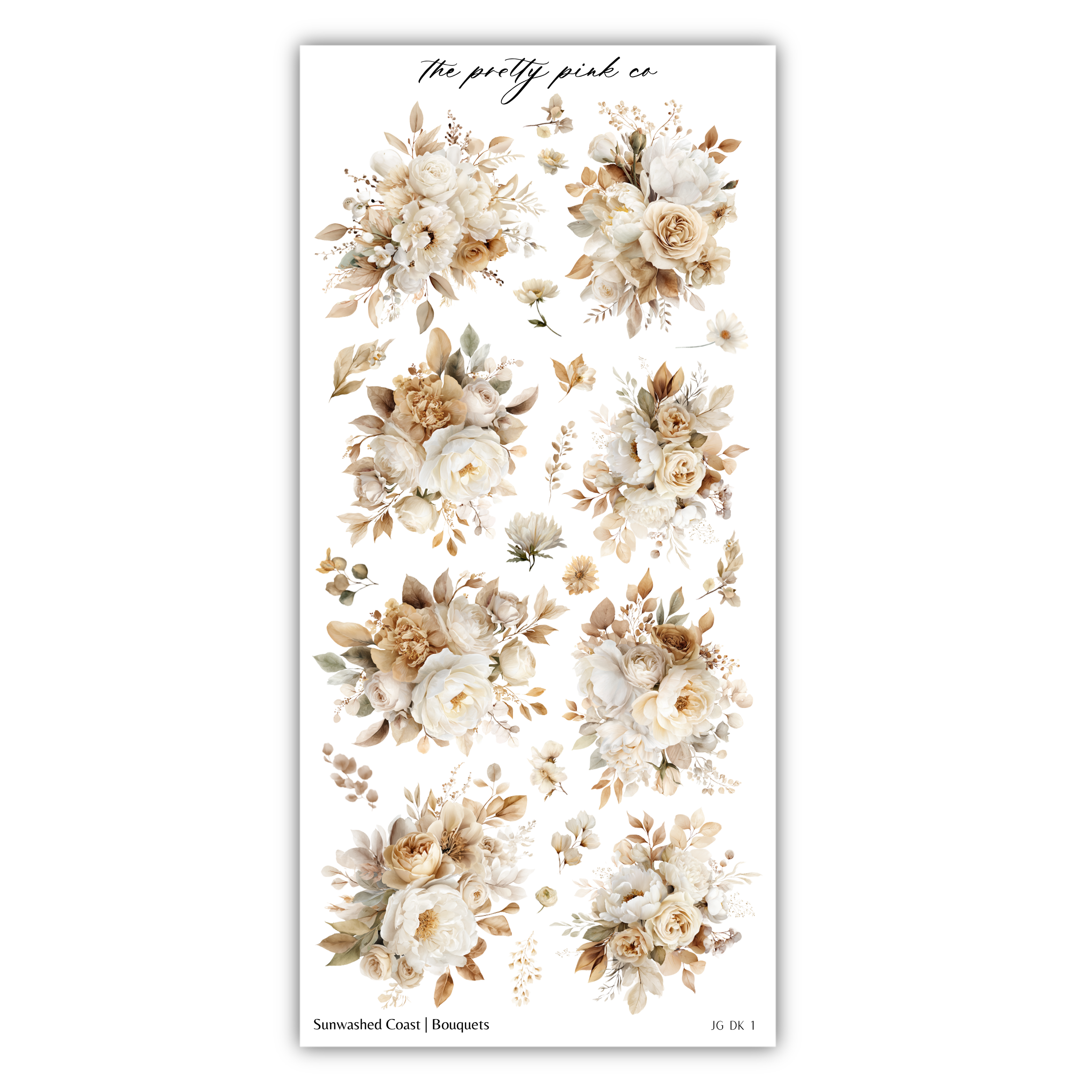 a collection of floral arrangements, including various types of flowers and foliage, arranged in a visually appealing manner.