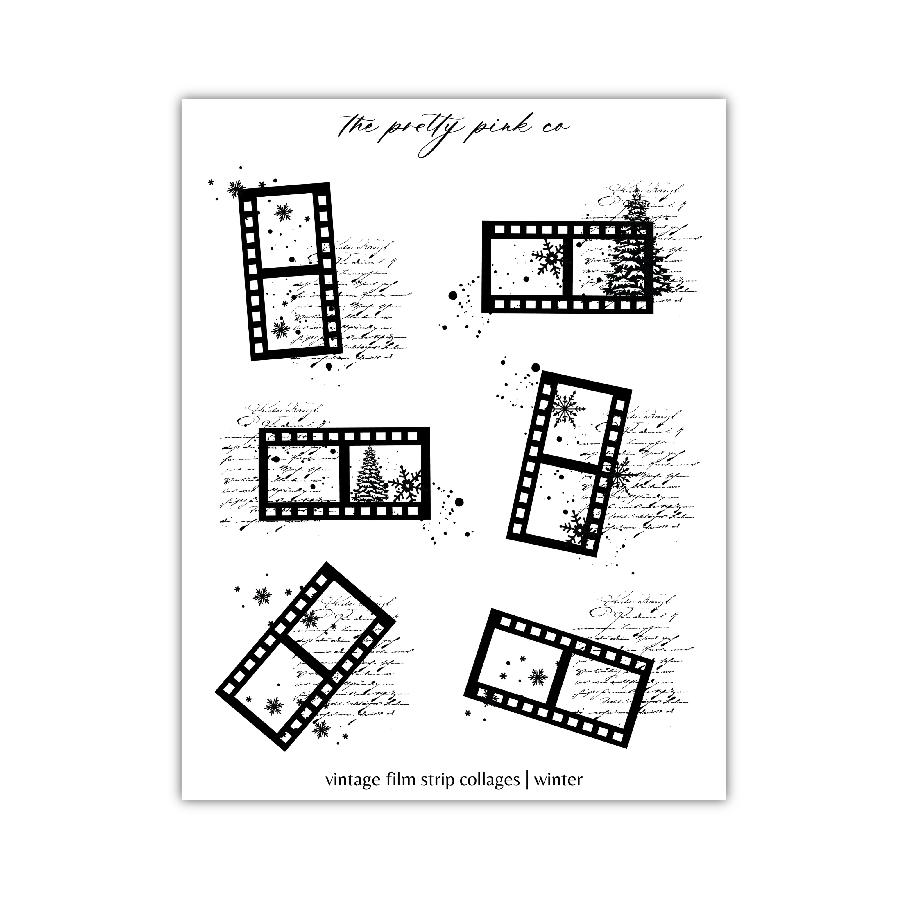 a black and white photo of a film strip