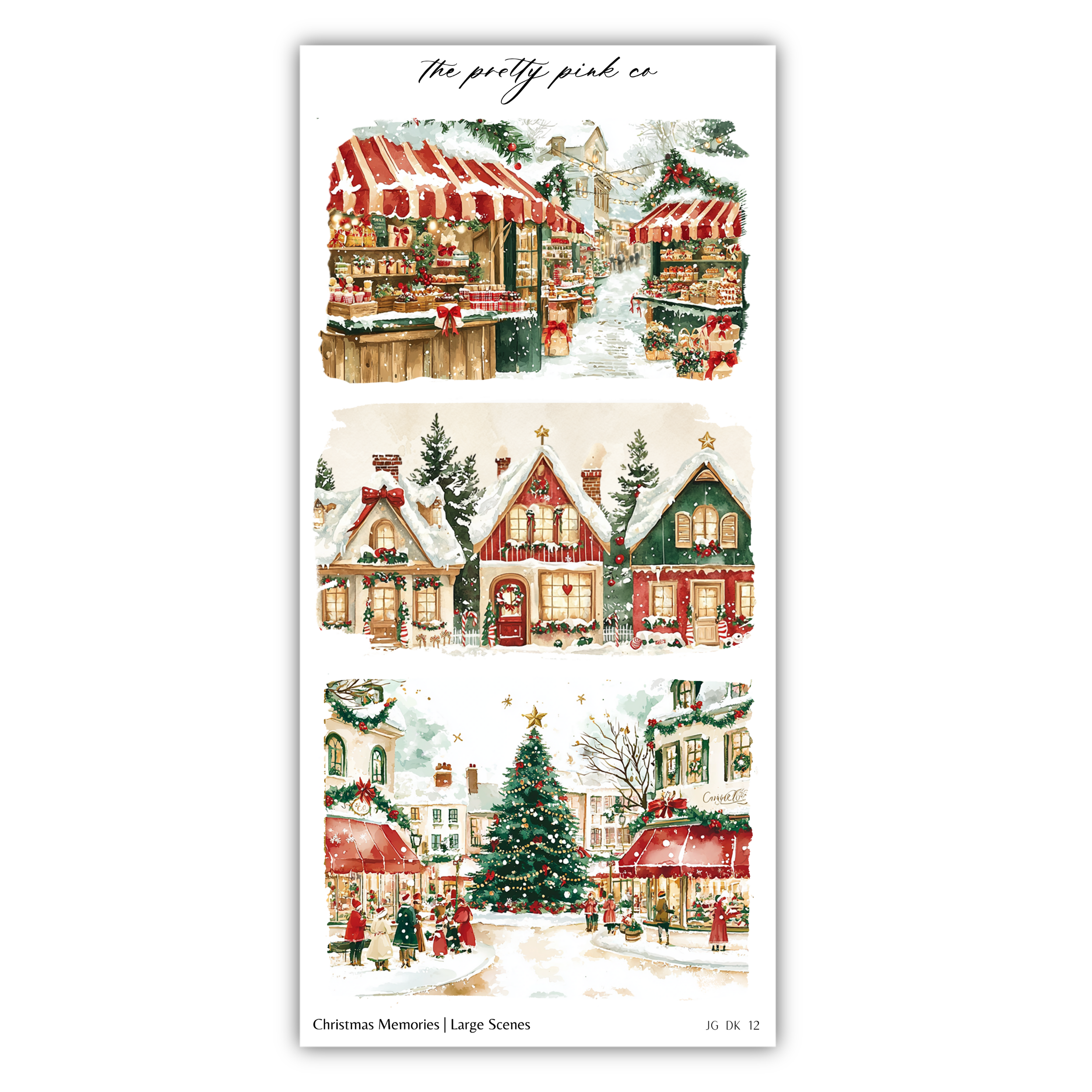a picture of a christmas village with a christmas tree