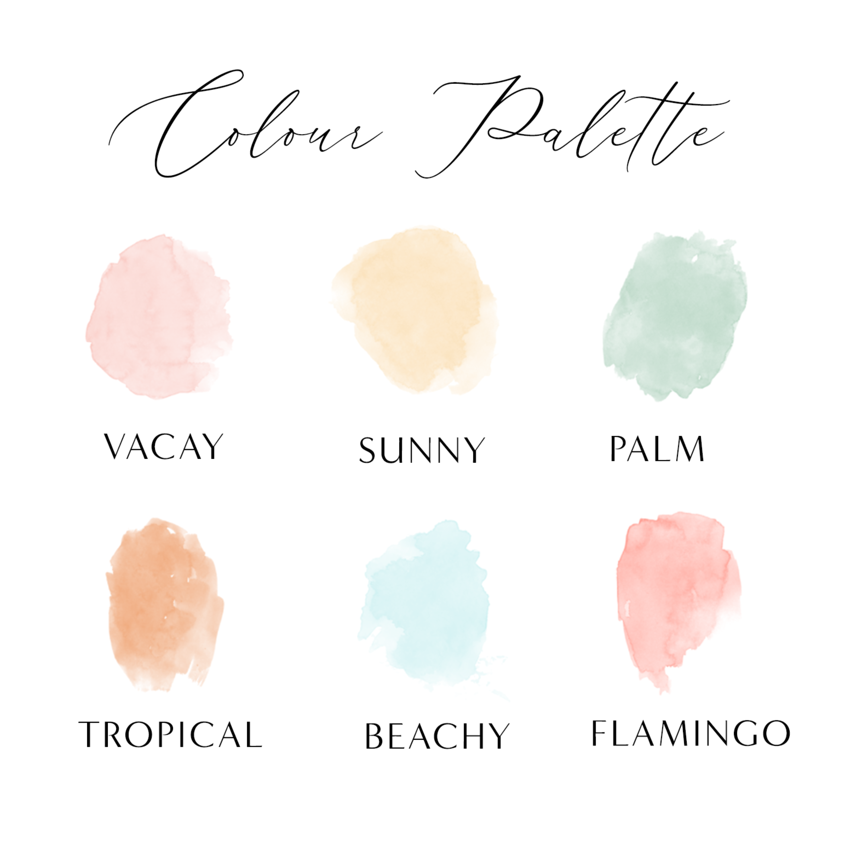 a poster with different colors of paint