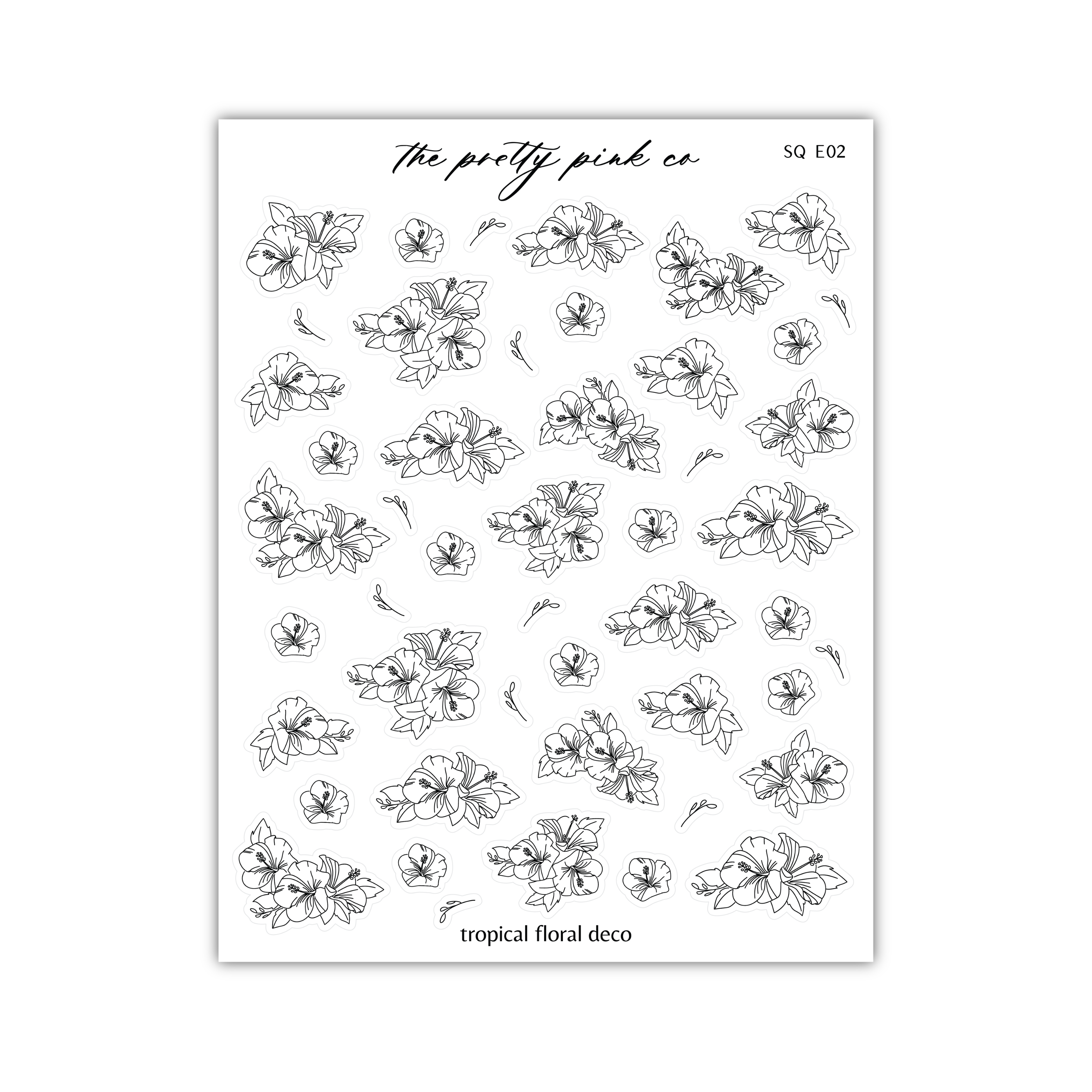 a sheet of paper with flowers on it