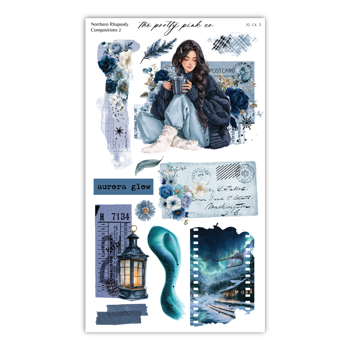 The image is a collage of various artistic elements, including a woman sitting in a chair, floral and nature-inspired elements, and a lantern. The collage appears to be a creative and visually appealing composition, with a focus on the woman and the surrounding nature-inspired imagery.