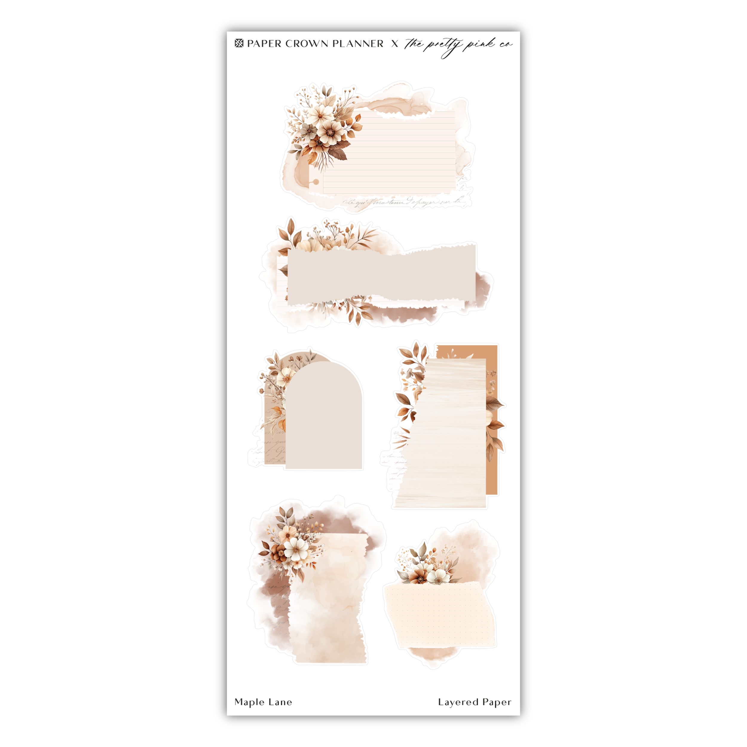 a sheet of paper with flowers on it