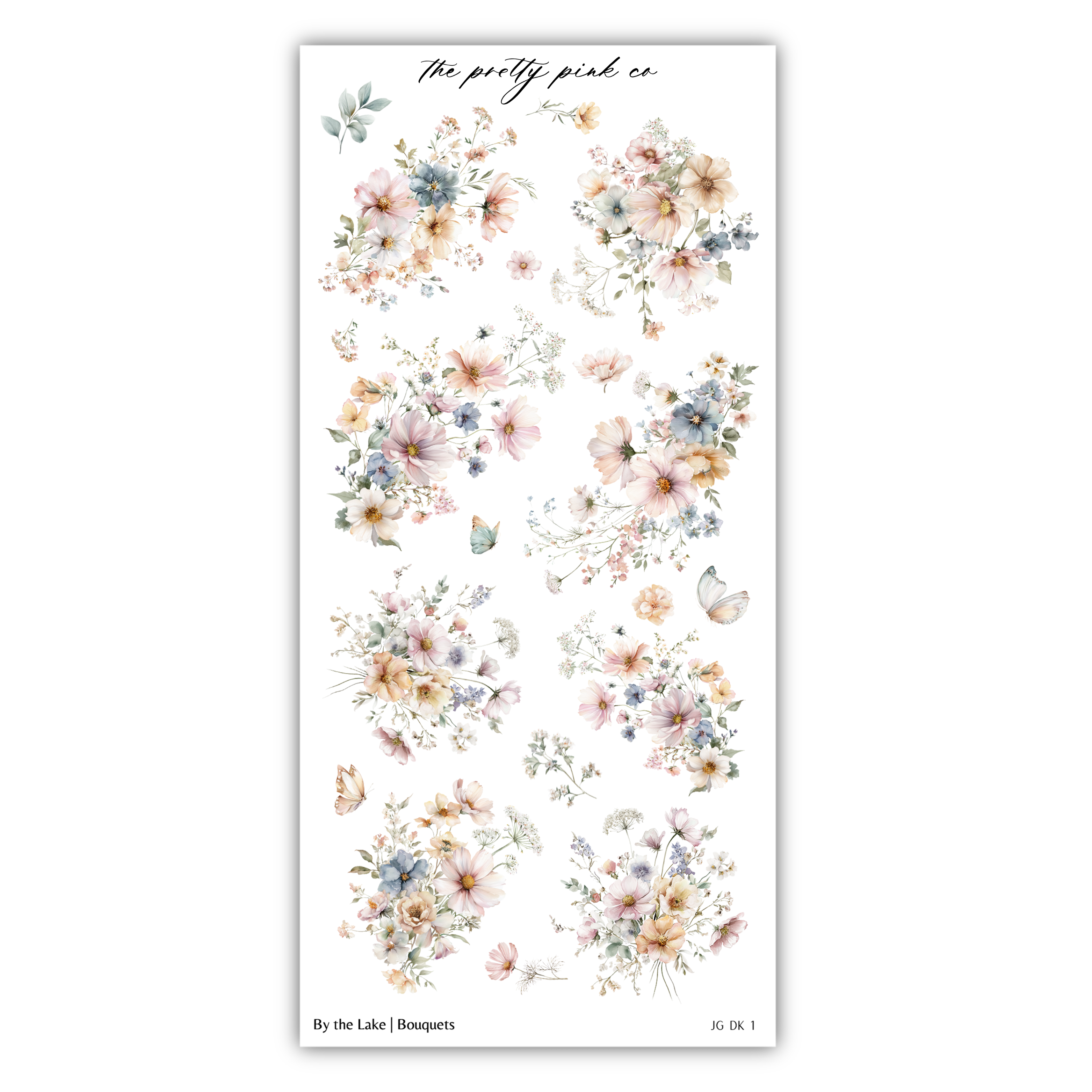 The image is a collage of various floral designs, including different types of flowers and butterflies. The designs are arranged in a visually appealing manner, showcasing the beauty and diversity of the floral elements.
